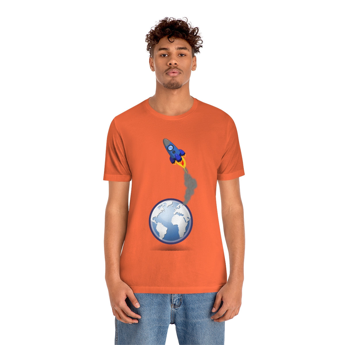 Space Ship Earth Travel To The Universe Future Unisex Jersey Short Sleeve T-Shirt Ichaku [Perfect Gifts Selection]