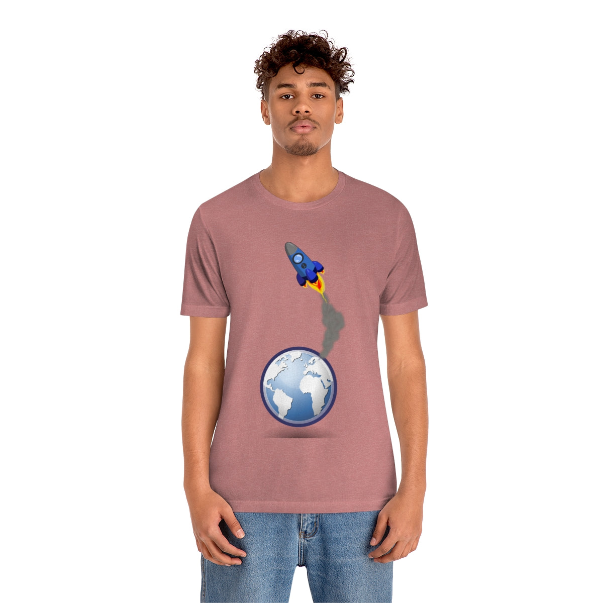 Space Ship Earth Travel To The Universe Future Unisex Jersey Short Sleeve T-Shirt Ichaku [Perfect Gifts Selection]