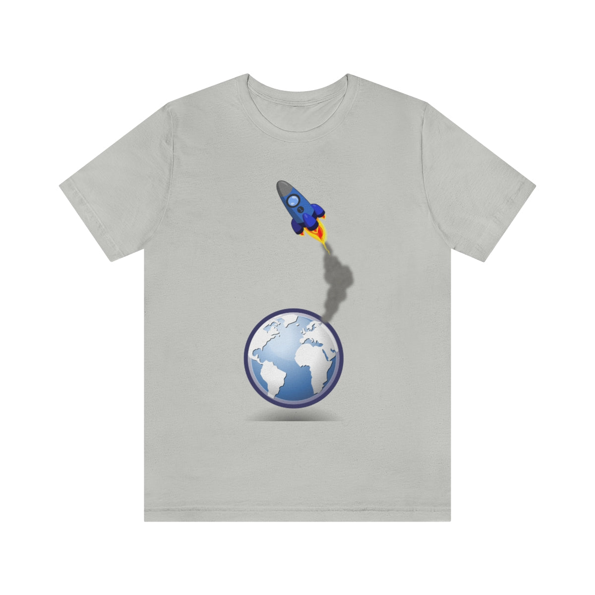 Space Ship Earth Travel To The Universe Future Unisex Jersey Short Sleeve T-Shirt Ichaku [Perfect Gifts Selection]