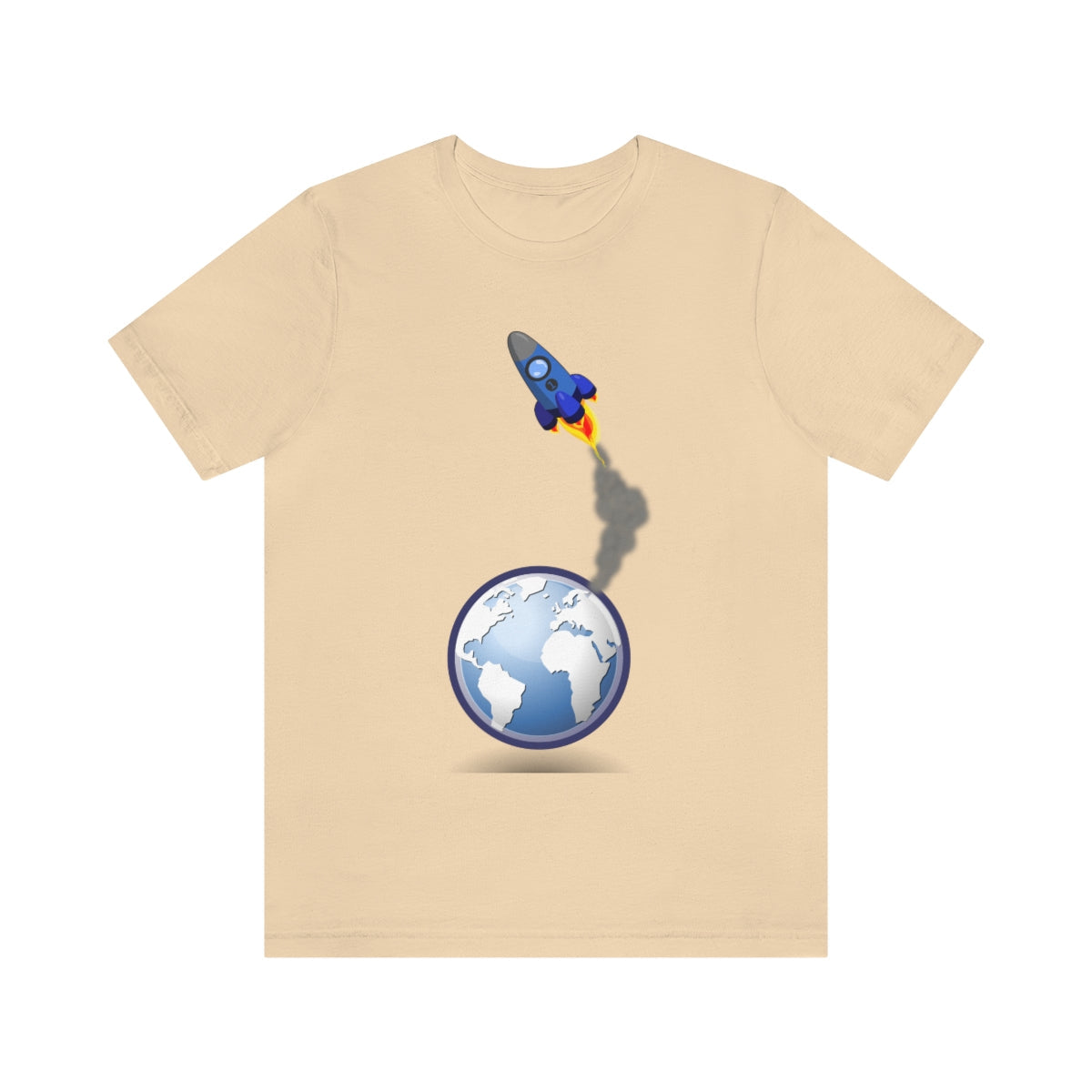 Space Ship Earth Travel To The Universe Future Unisex Jersey Short Sleeve T-Shirt Ichaku [Perfect Gifts Selection]