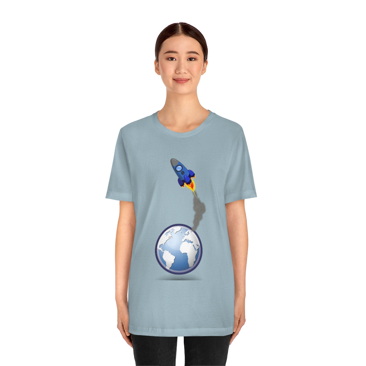 Space Ship Earth Travel To The Universe Future Unisex Jersey Short Sleeve T-Shirt Ichaku [Perfect Gifts Selection]