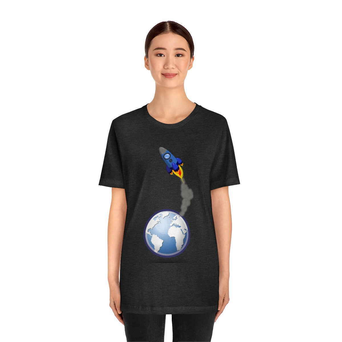 Space Ship Earth Travel To The Universe Future Unisex Jersey Short Sleeve T-Shirt Ichaku [Perfect Gifts Selection]