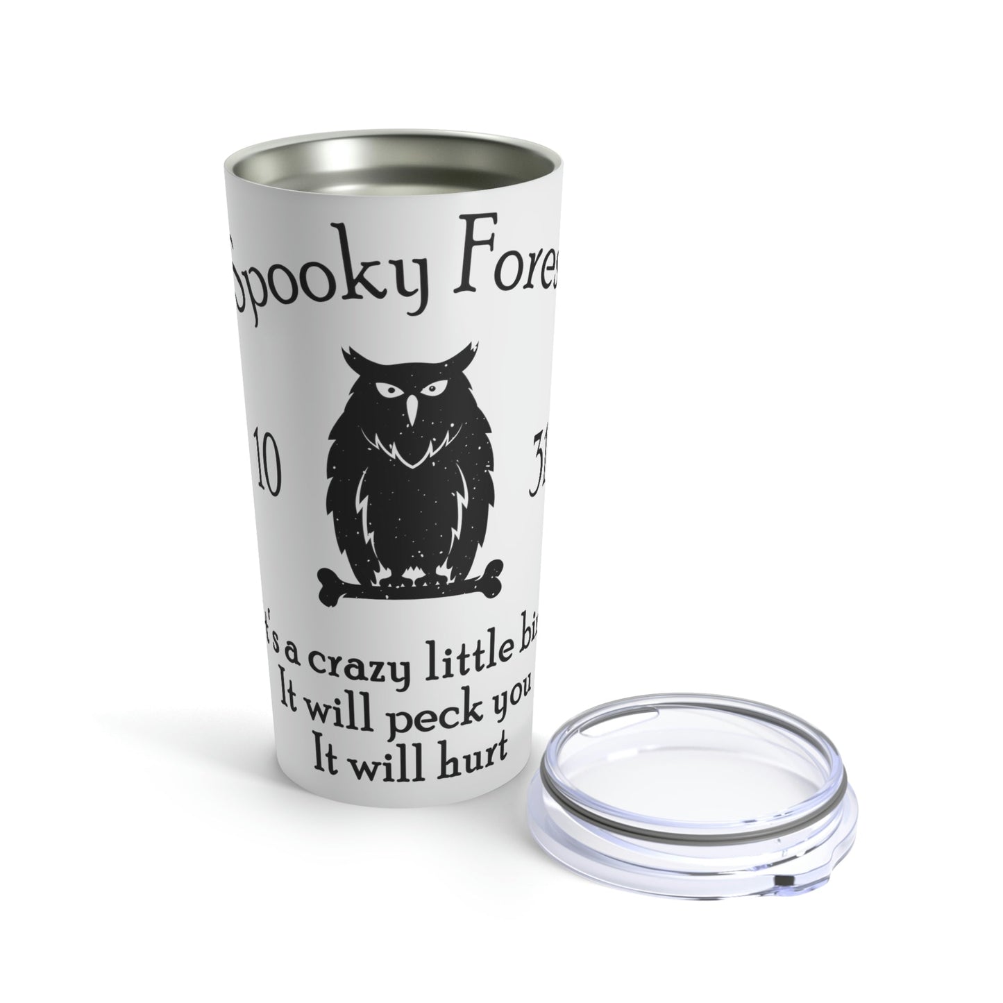 Spooky Forest Bird Halloween Stainless Steel Hot or Cold Vacuum Tumbler 20oz Ichaku [Perfect Gifts Selection]