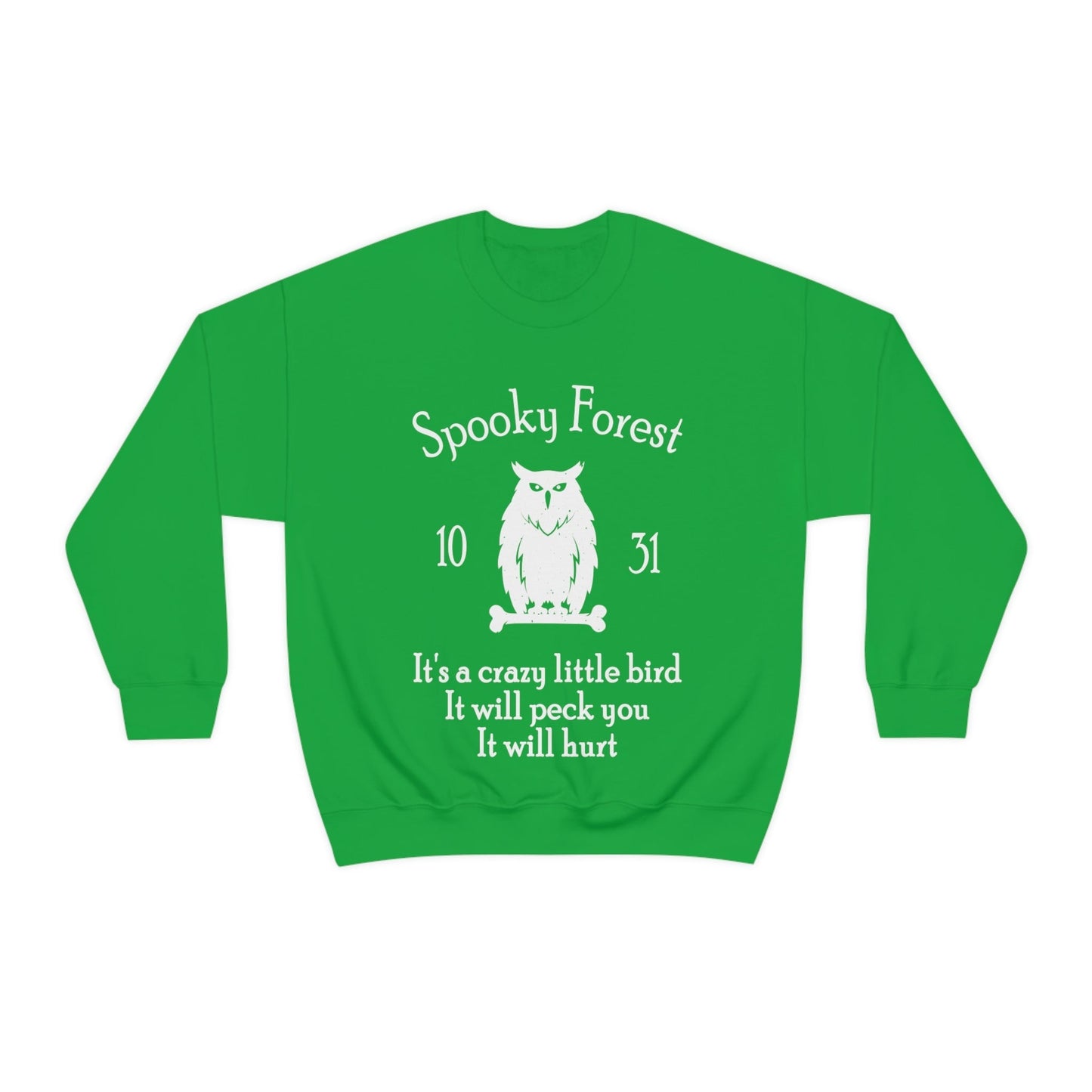 Spooky Forest Bird Halloween Unisex Heavy Blend™ Crewneck Sweatshirt Ichaku [Perfect Gifts Selection]