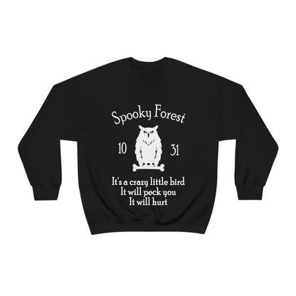 Spooky Forest Bird Halloween Unisex Heavy Blend™ Crewneck Sweatshirt Ichaku [Perfect Gifts Selection]