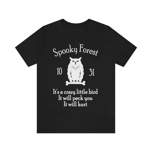 Spooky Forest Bird Halloween Unisex Jersey Short Sleeve T-Shirt Ichaku [Perfect Gifts Selection]