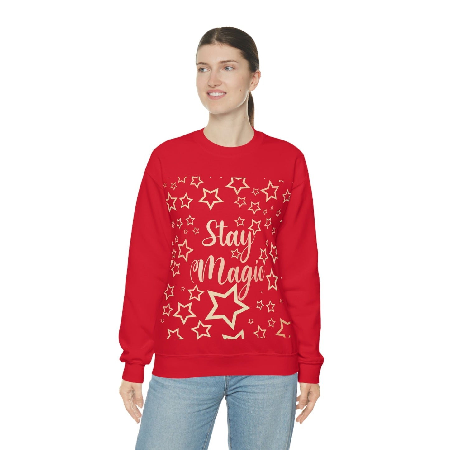 Stay Magic Christmas Gift Happy New Year Unisex Heavy Blend™ Crewneck Sweatshirt Ichaku [Perfect Gifts Selection]