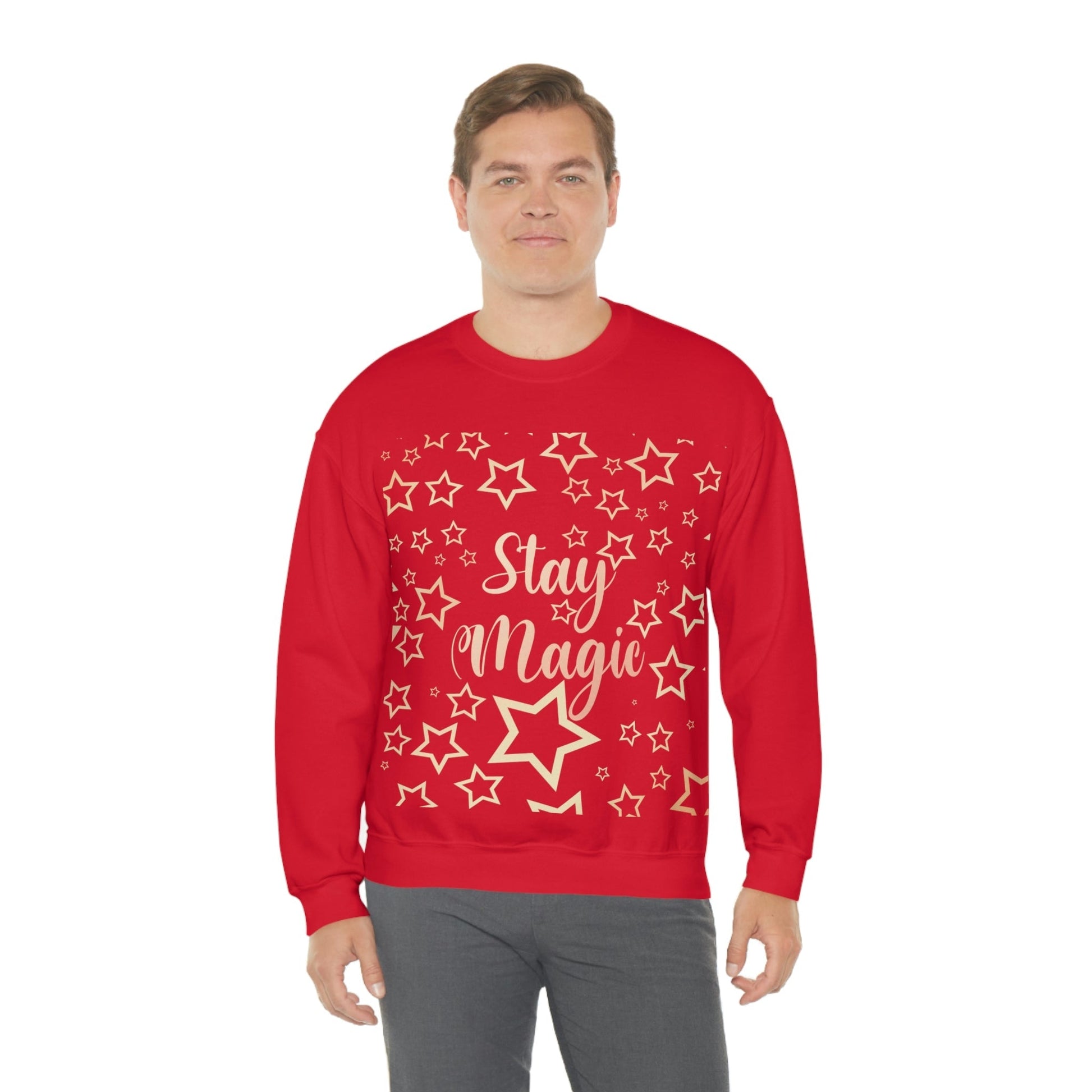 Stay Magic Christmas Gift Happy New Year Unisex Heavy Blend™ Crewneck Sweatshirt Ichaku [Perfect Gifts Selection]