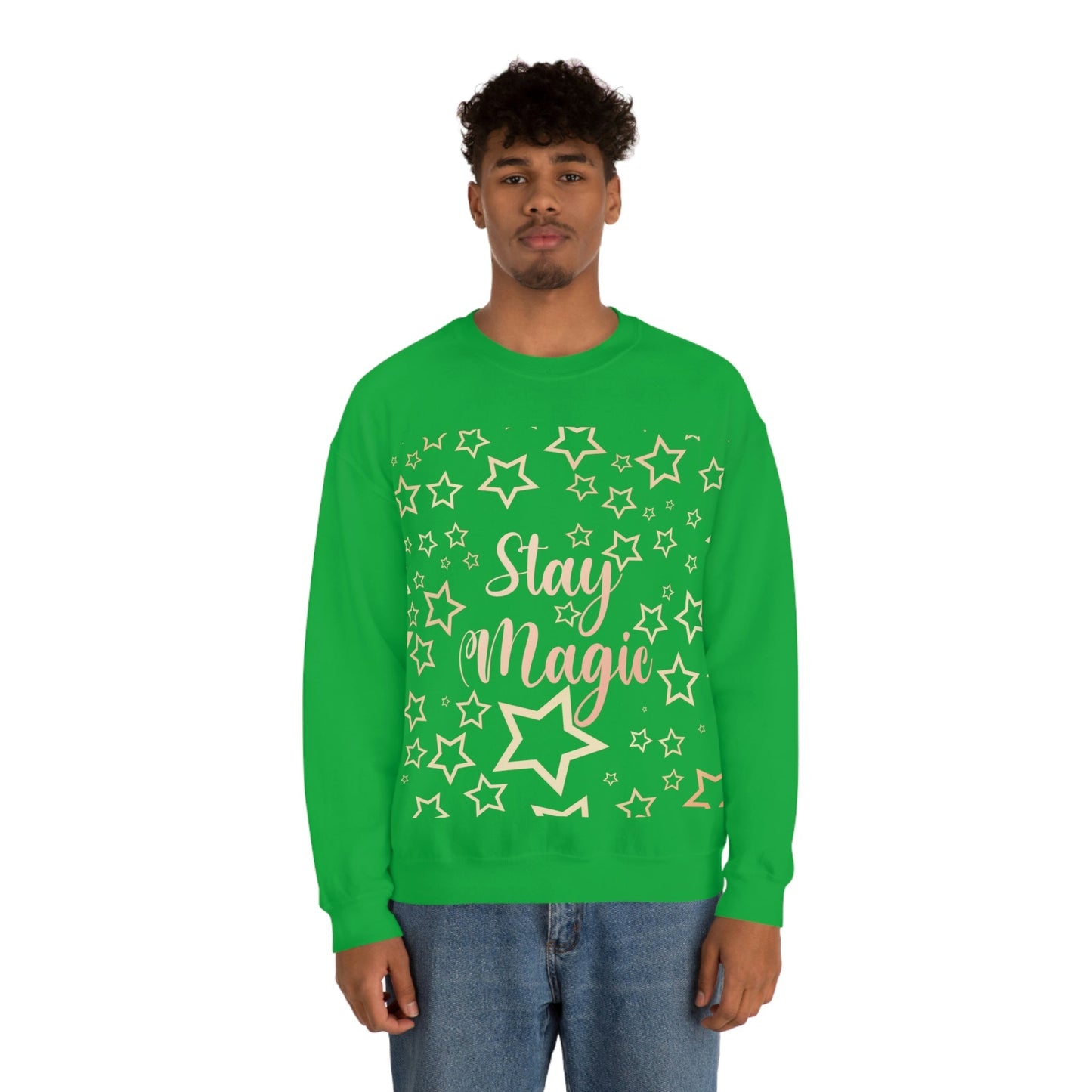 Stay Magic Christmas Gift Happy New Year Unisex Heavy Blend™ Crewneck Sweatshirt Ichaku [Perfect Gifts Selection]