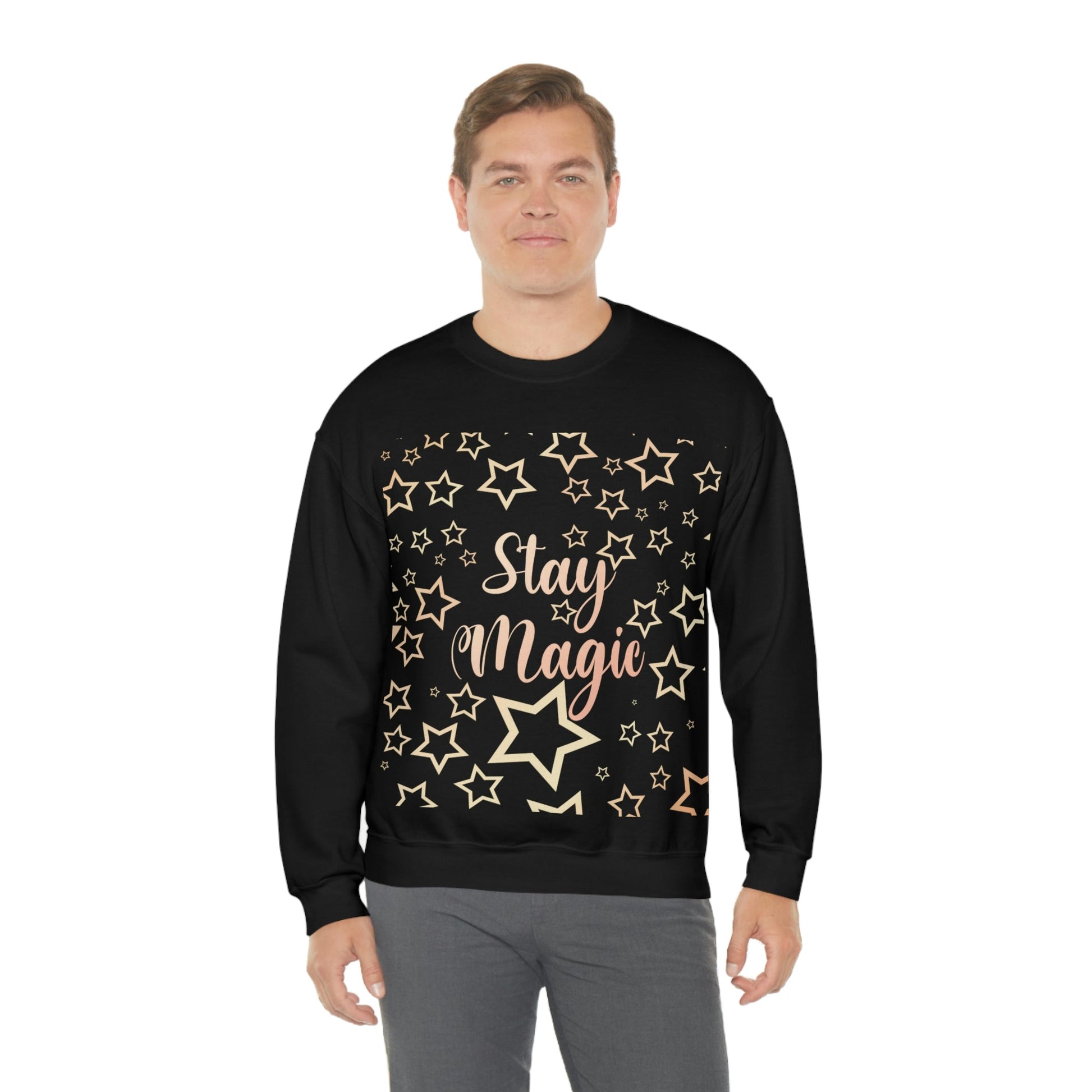 Stay Magic Christmas Gift Happy New Year Unisex Heavy Blend™ Crewneck Sweatshirt Ichaku [Perfect Gifts Selection]