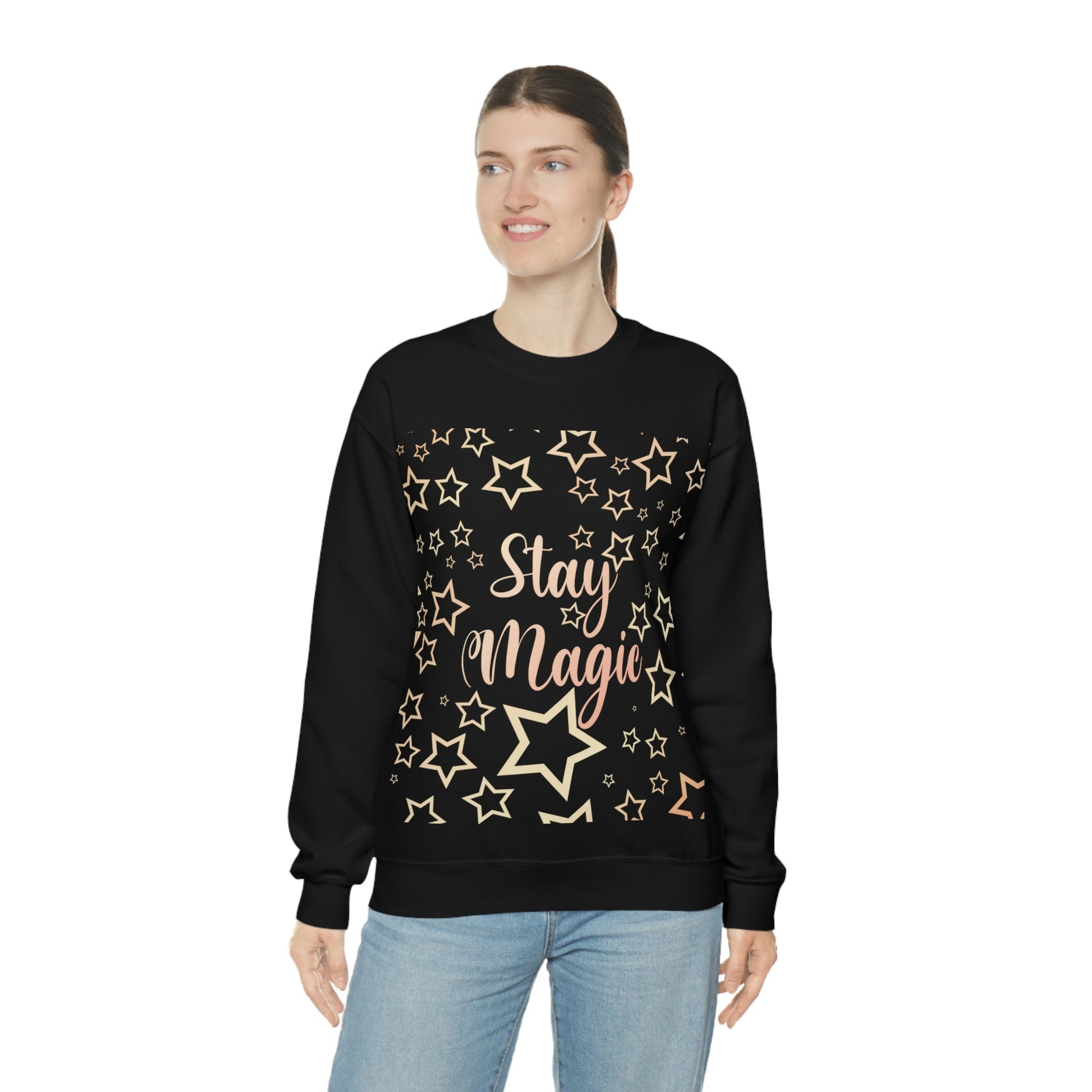 Stay Magic Christmas Gift Happy New Year Unisex Heavy Blend™ Crewneck Sweatshirt Ichaku [Perfect Gifts Selection]