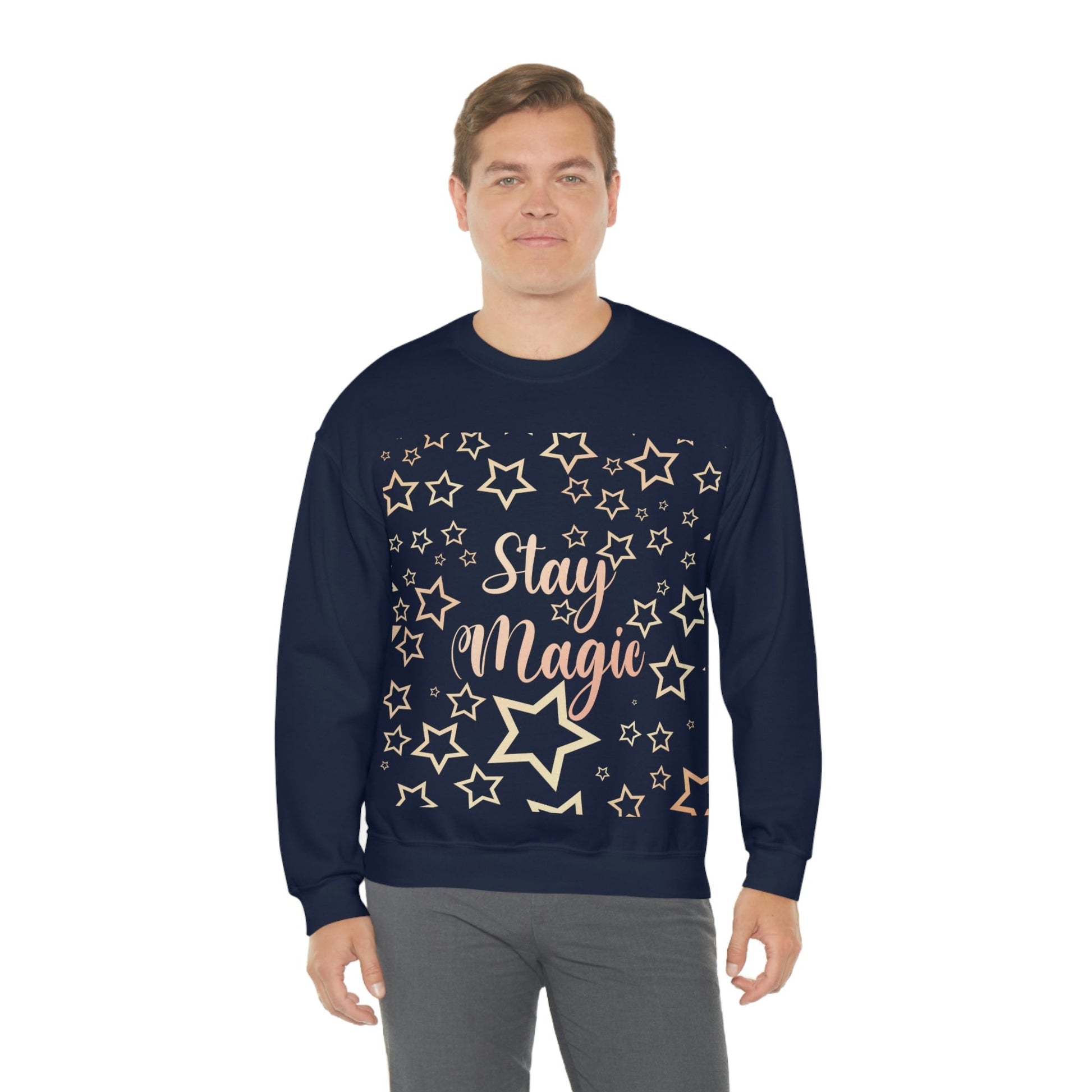 Stay Magic Christmas Gift Happy New Year Unisex Heavy Blend™ Crewneck Sweatshirt Ichaku [Perfect Gifts Selection]