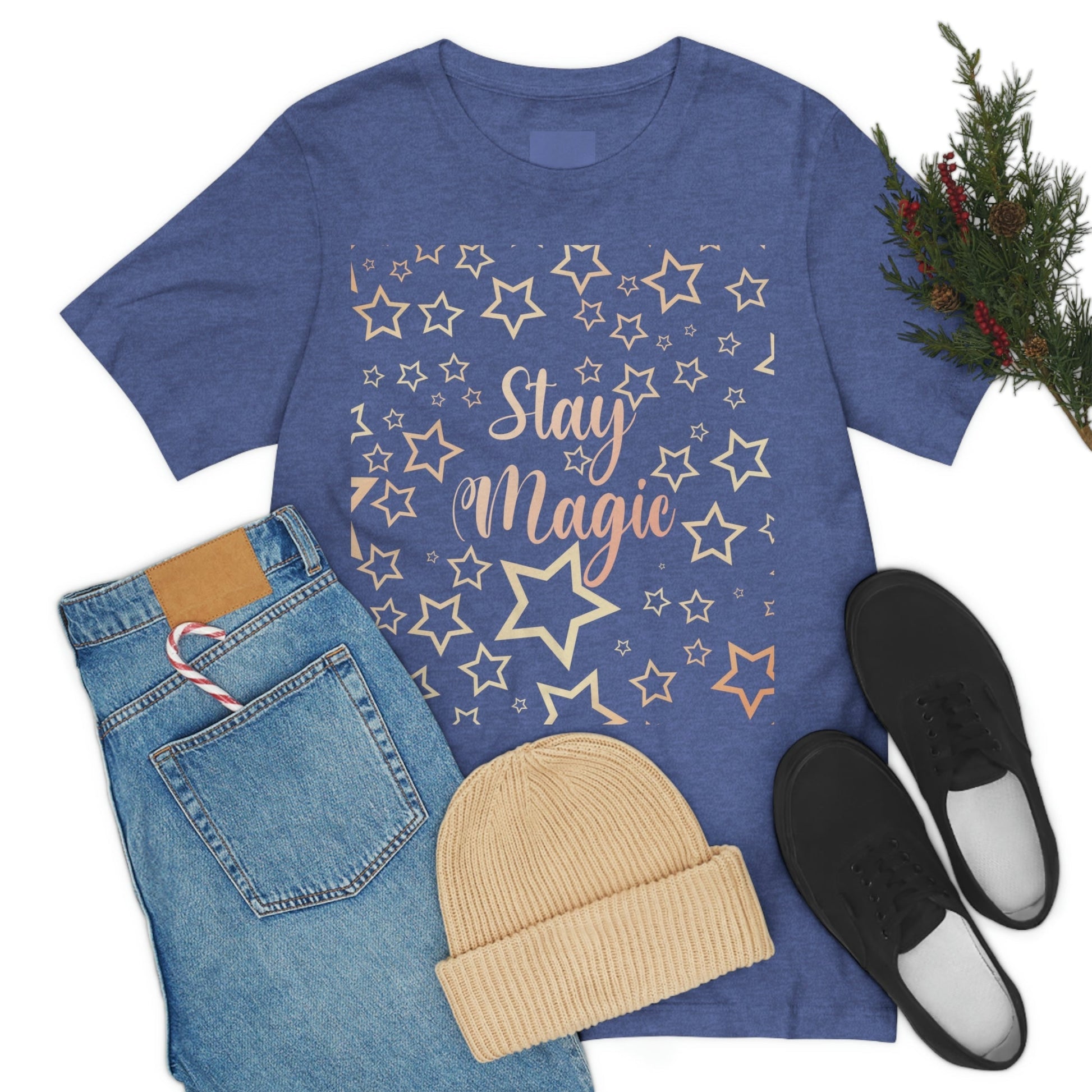 Stay Magic Christmas Gift Happy New Year Unisex Jersey Short Sleeve T-Shirt Ichaku [Perfect Gifts Selection]