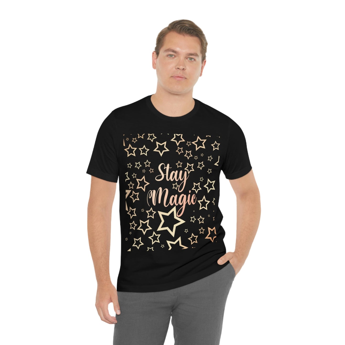 Stay Magic Christmas Gift Happy New Year Unisex Jersey Short Sleeve T-Shirt Ichaku [Perfect Gifts Selection]