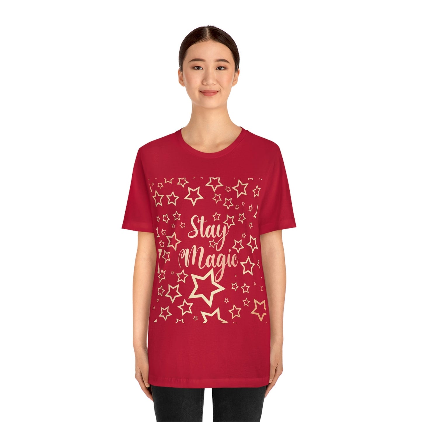 Stay Magic Christmas Gift Happy New Year Unisex Jersey Short Sleeve T-Shirt Ichaku [Perfect Gifts Selection]