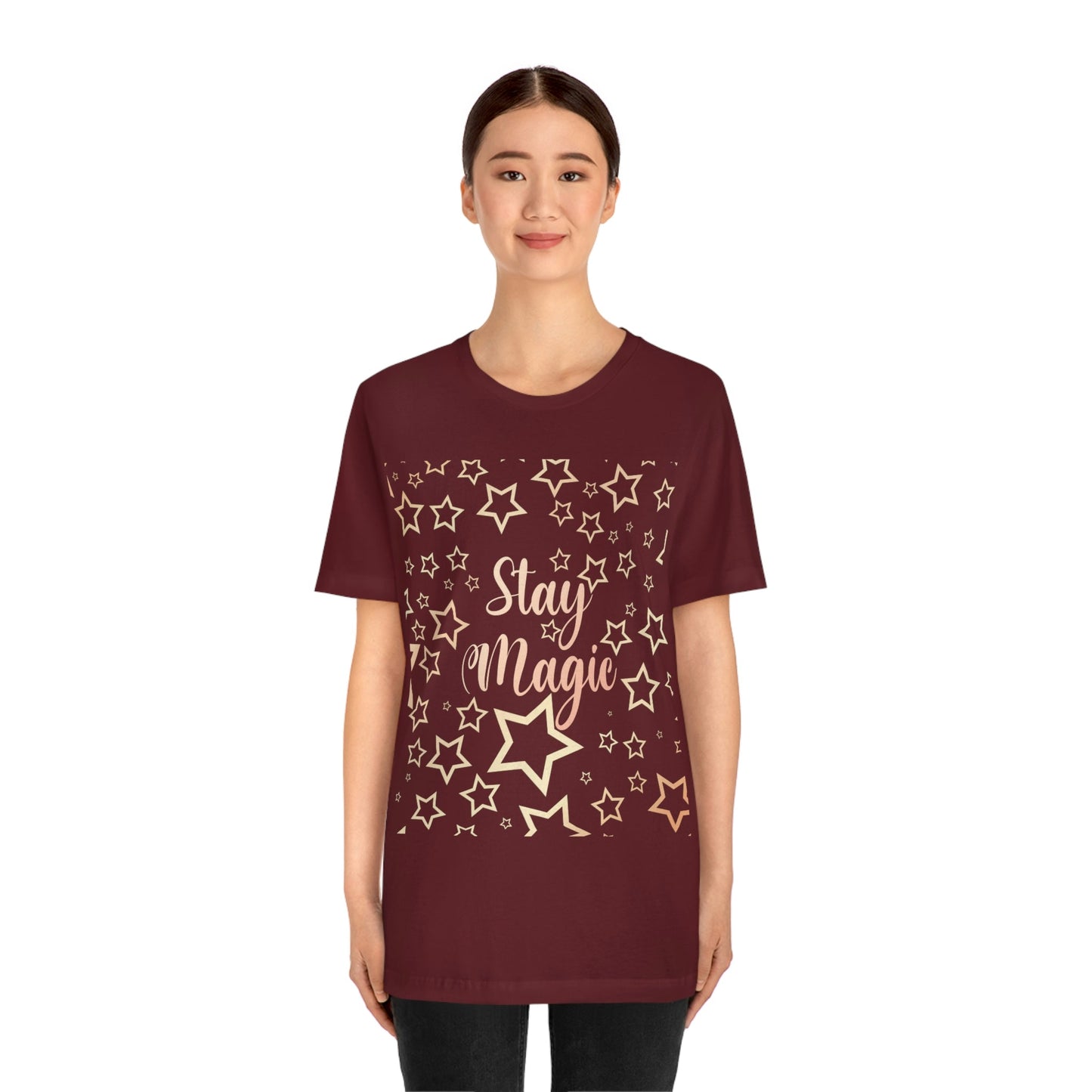 Stay Magic Christmas Gift Happy New Year Unisex Jersey Short Sleeve T-Shirt Ichaku [Perfect Gifts Selection]