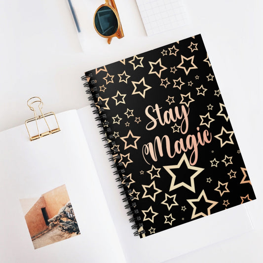 Stay Magic Christmas Gift Spiral Notebook - Ruled Line Ichaku [Perfect Gifts Selection]