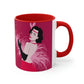 Step Back in Time with Retro Woman 40s Style Art Accent Coffee Mug 11oz Ichaku [Perfect Gifts Selection]