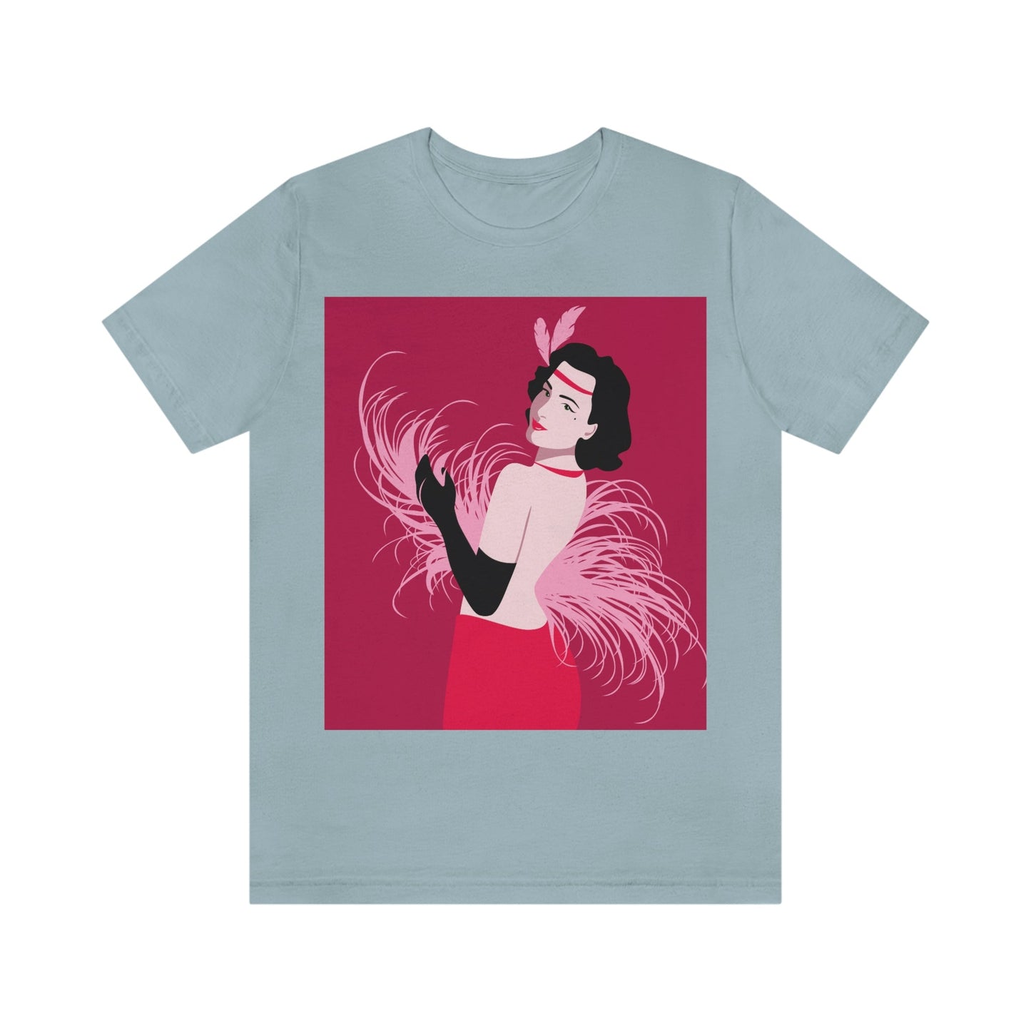 Step Back in Time with Retro Woman 40s Style Art Unisex Jersey Short Sleeve T-Shirt Ichaku [Perfect Gifts Selection]