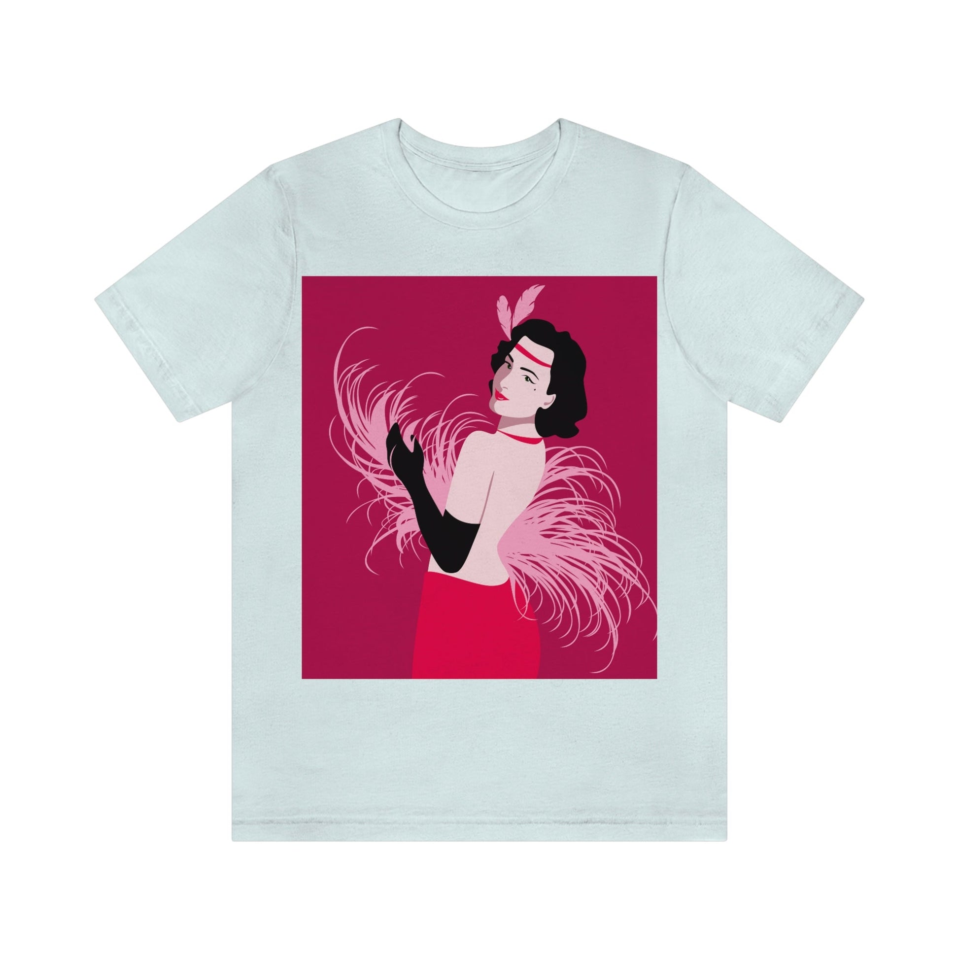 Step Back in Time with Retro Woman 40s Style Art Unisex Jersey Short Sleeve T-Shirt Ichaku [Perfect Gifts Selection]