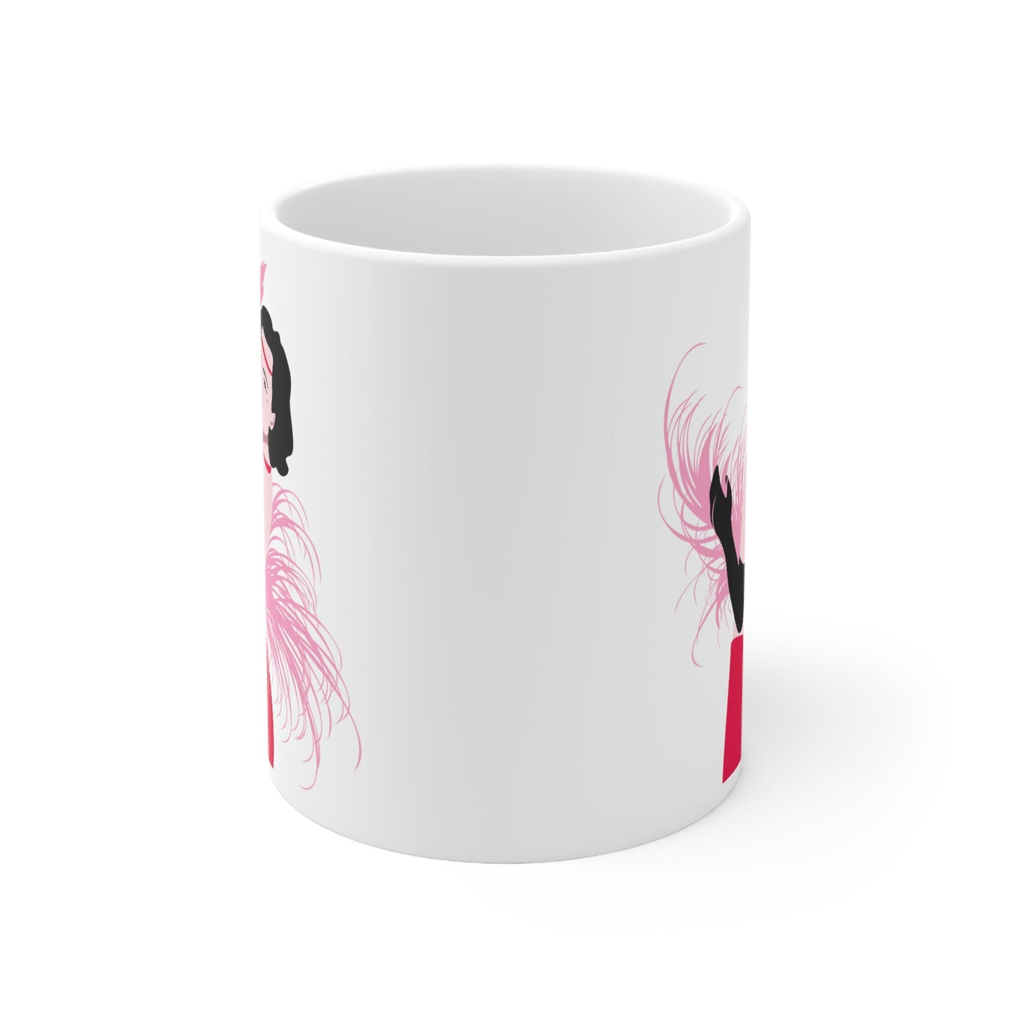 Step Back in Time with Retro Woman 40s Style Ceramic Mug 11oz Ichaku [Perfect Gifts Selection]