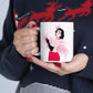 Step Back in Time with Retro Woman 40s Style Ceramic Mug 11oz Ichaku [Perfect Gifts Selection]