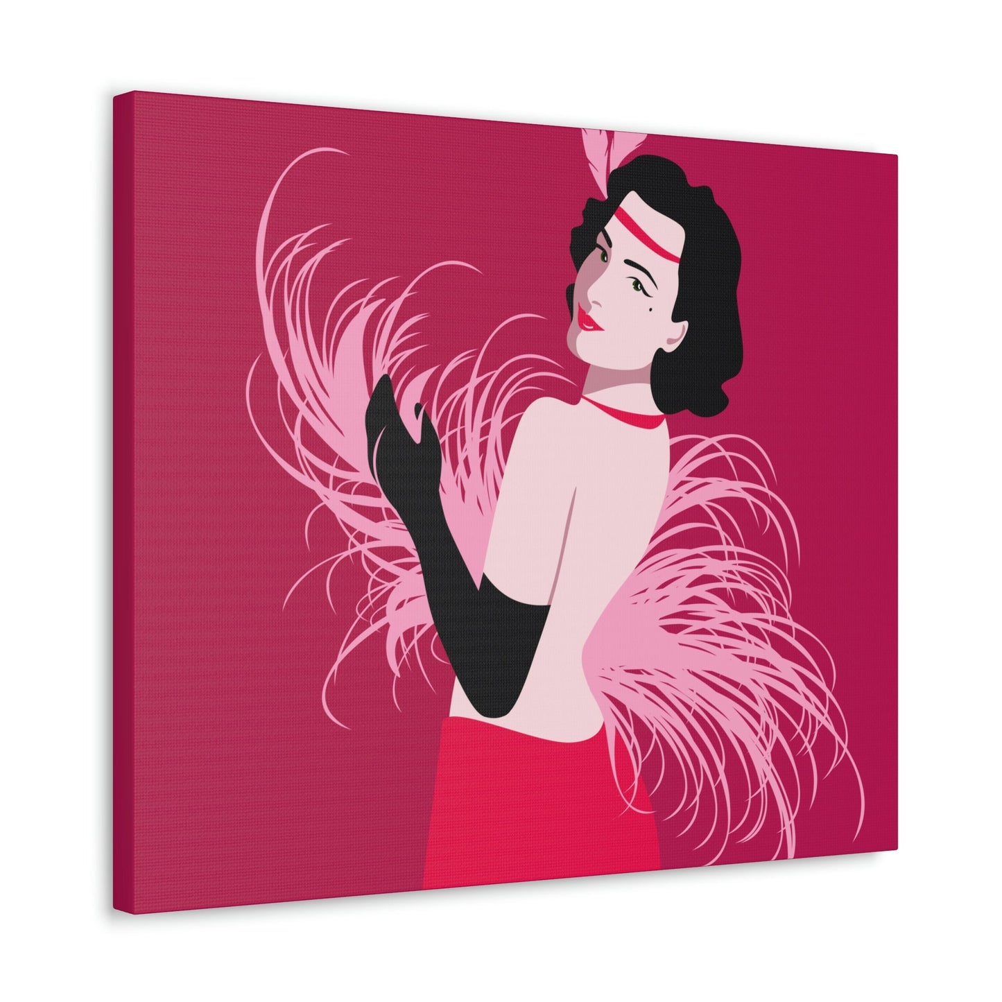 Step Back in Time with Retro Woman 40s Style Pattern Art Canvas Gallery Wraps Ichaku [Perfect Gifts Selection]