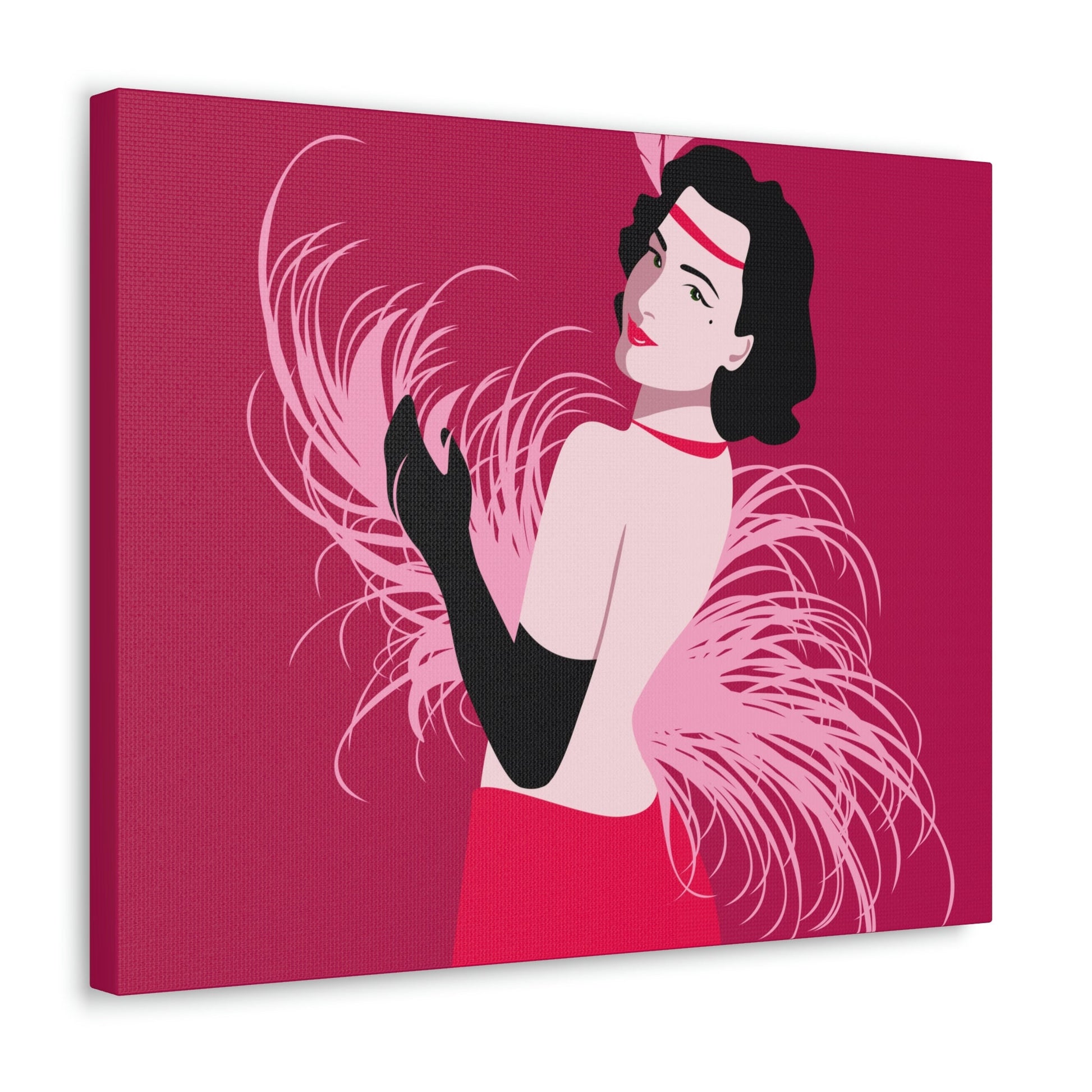 Step Back in Time with Retro Woman 40s Style Pattern Art Canvas Gallery Wraps Ichaku [Perfect Gifts Selection]