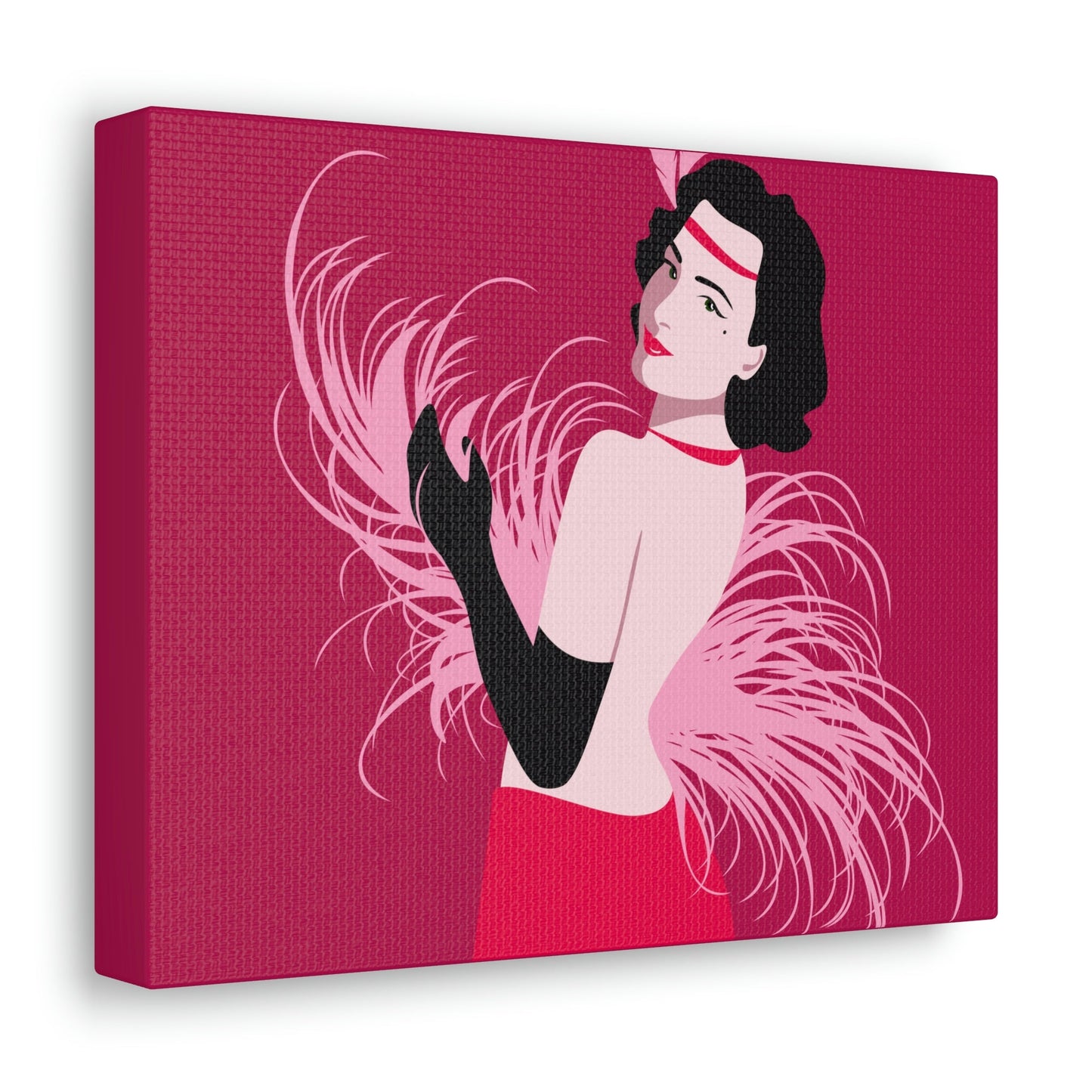 Step Back in Time with Retro Woman 40s Style Pattern Art Canvas Gallery Wraps Ichaku [Perfect Gifts Selection]