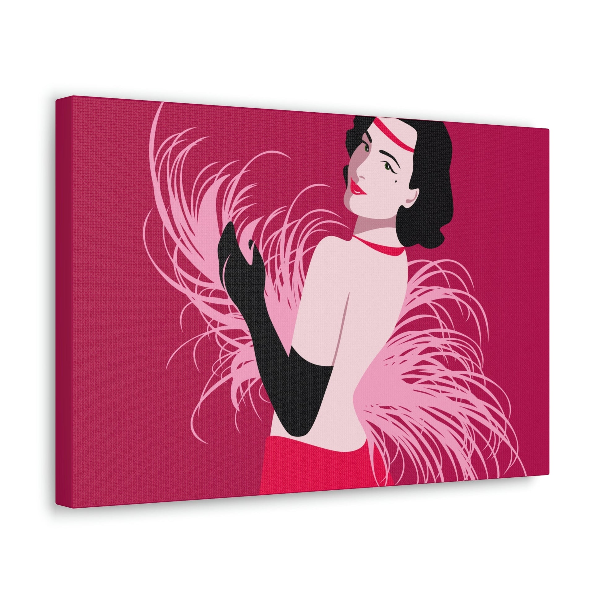Step Back in Time with Retro Woman 40s Style Pattern Art Canvas Gallery Wraps Ichaku [Perfect Gifts Selection]