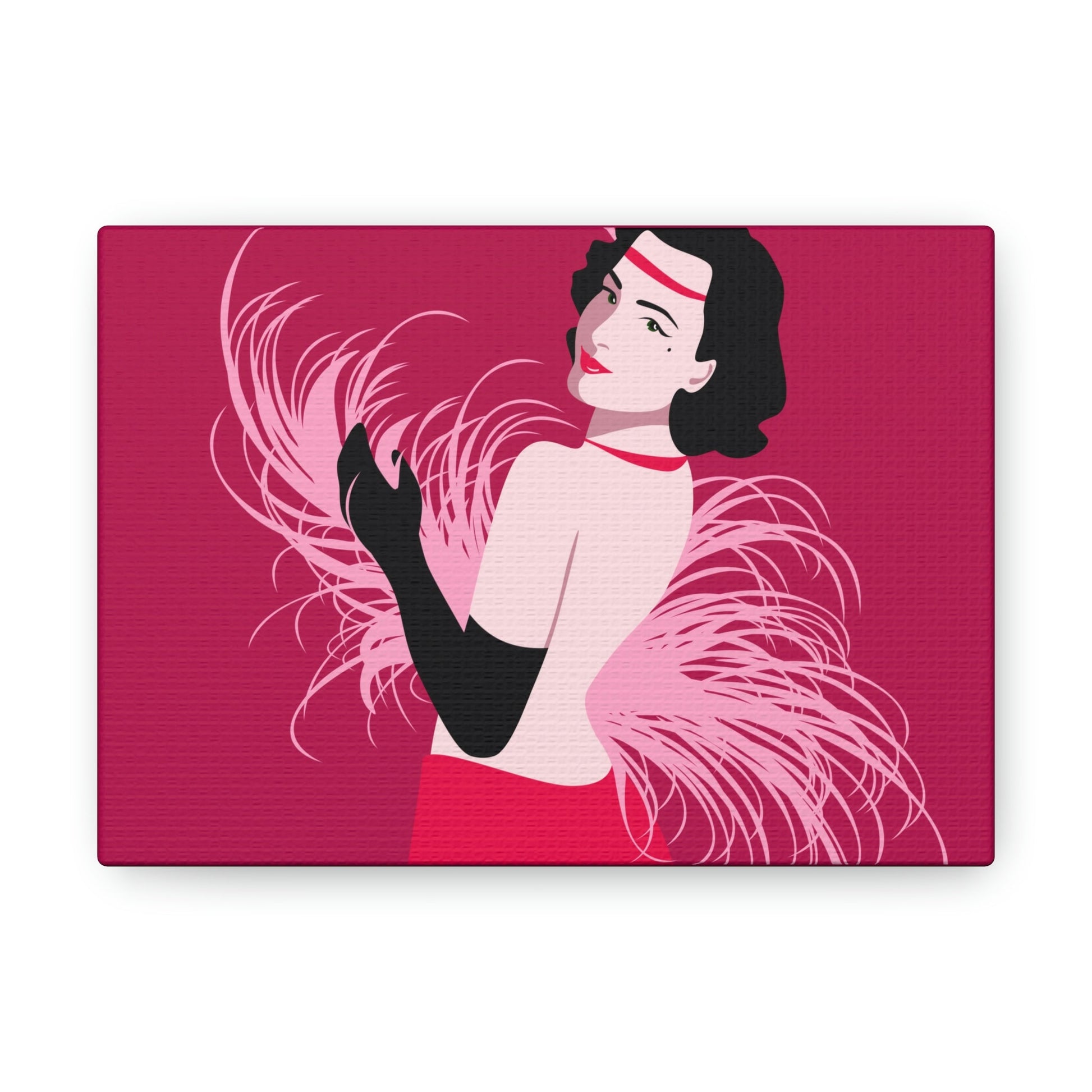 Step Back in Time with Retro Woman 40s Style Pattern Art Canvas Gallery Wraps Ichaku [Perfect Gifts Selection]