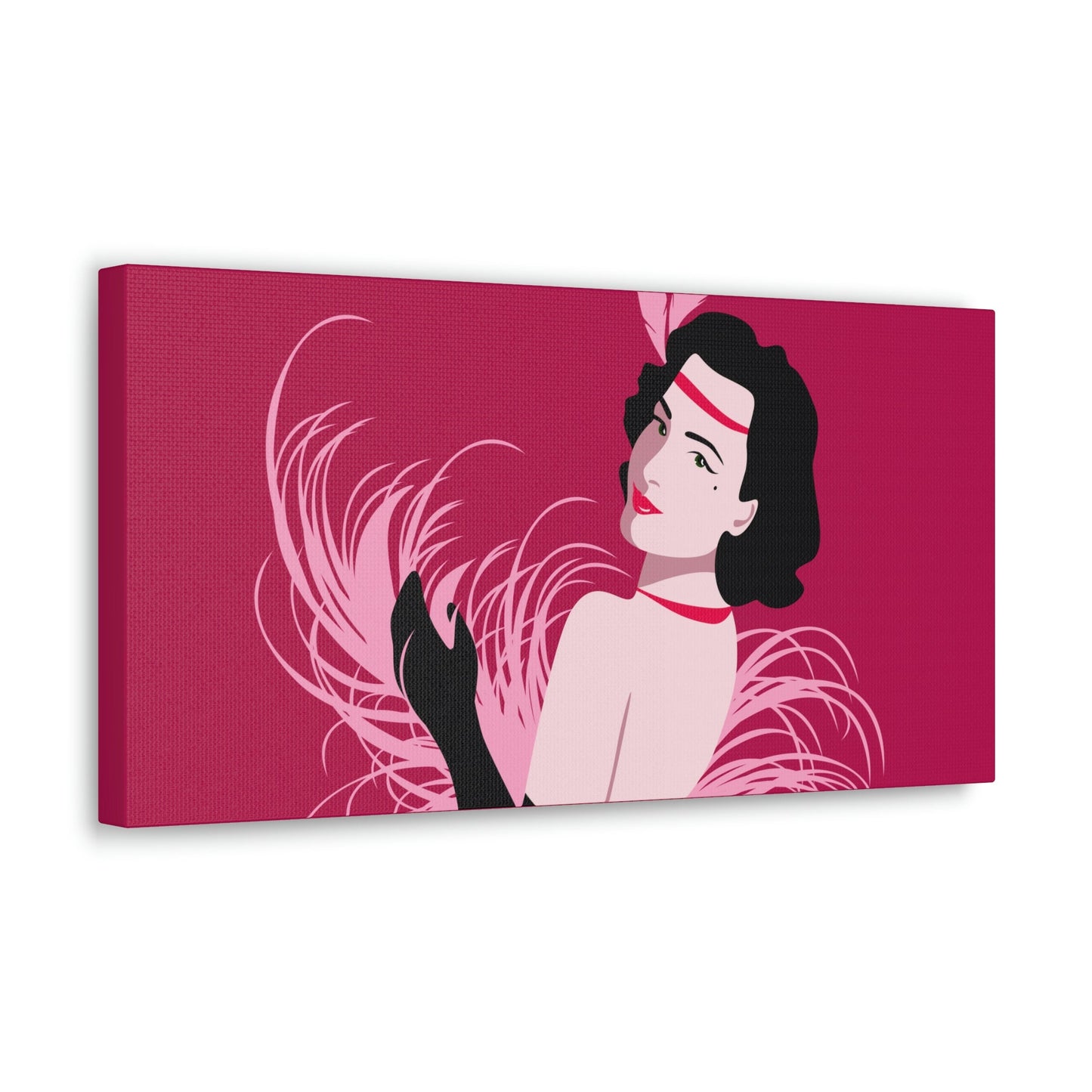 Step Back in Time with Retro Woman 40s Style Pattern Art Canvas Gallery Wraps Ichaku [Perfect Gifts Selection]