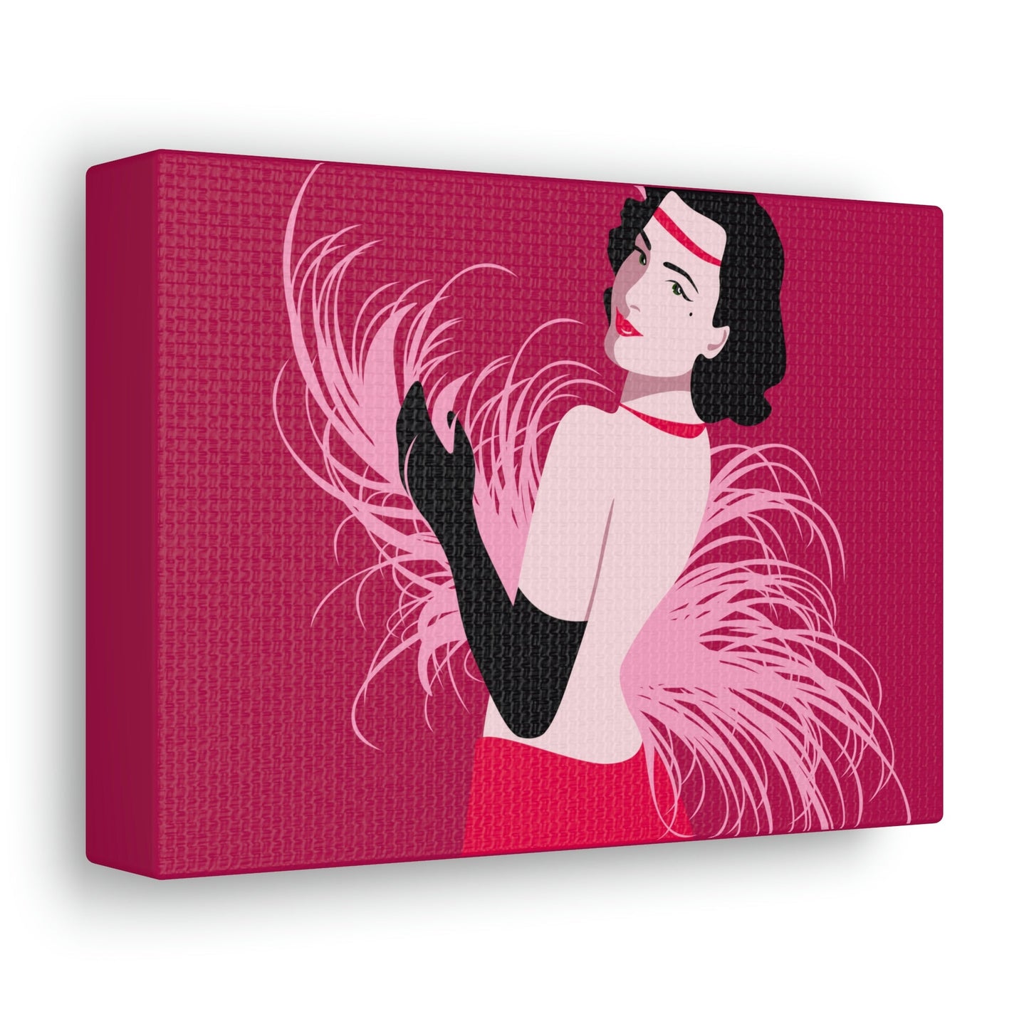 Step Back in Time with Retro Woman 40s Style Pattern Art Canvas Gallery Wraps Ichaku [Perfect Gifts Selection]