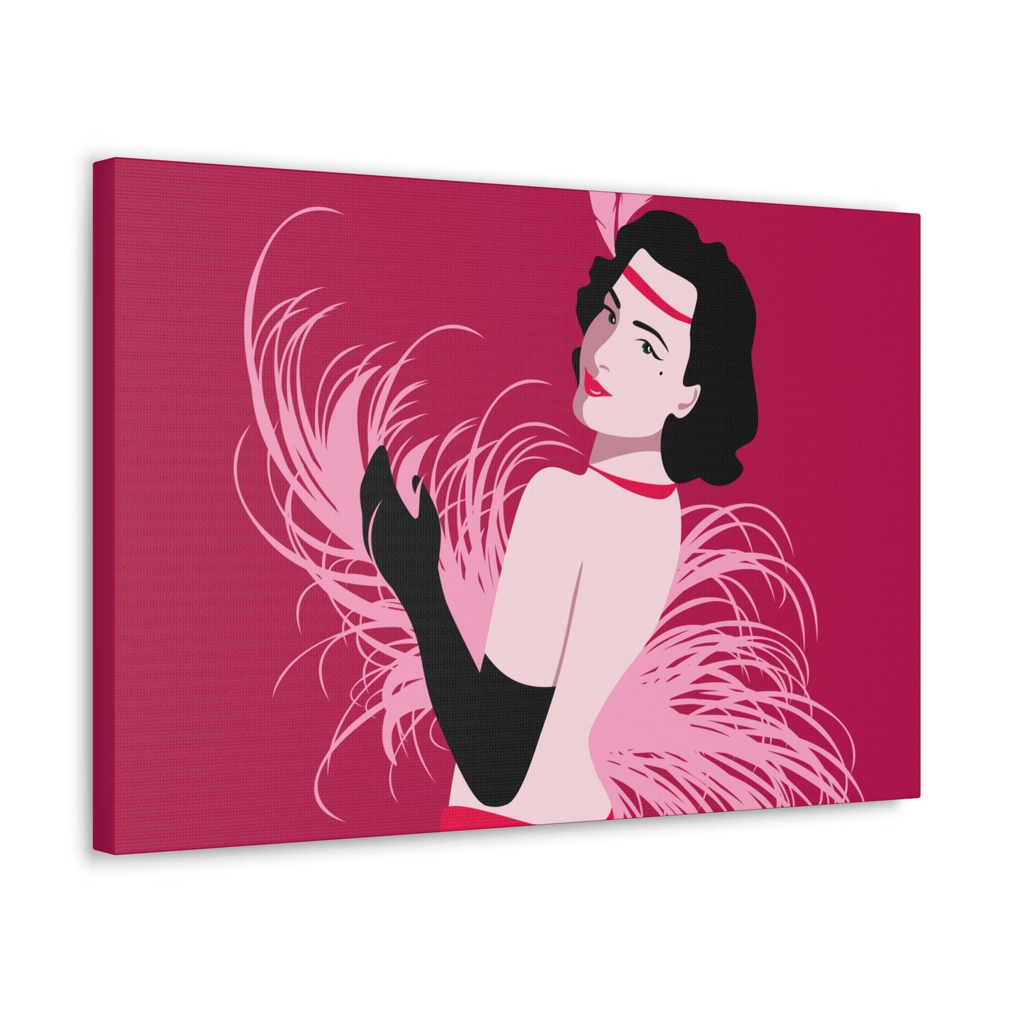 Step Back in Time with Retro Woman 40s Style Pattern Art Canvas Gallery Wraps Ichaku [Perfect Gifts Selection]