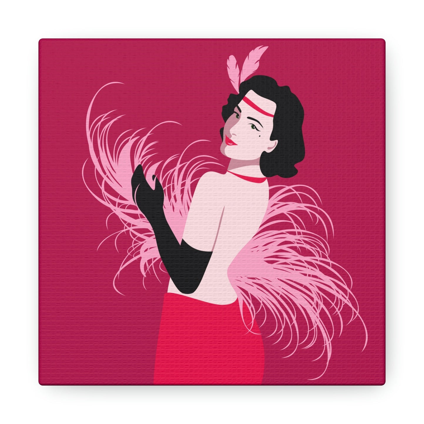 Step Back in Time with Retro Woman 40s Style Pattern Art Canvas Gallery Wraps Ichaku [Perfect Gifts Selection]