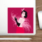 Step Back in Time with Retro Woman 40s Style Sign Die-Cut Sticker Ichaku [Perfect Gifts Selection]