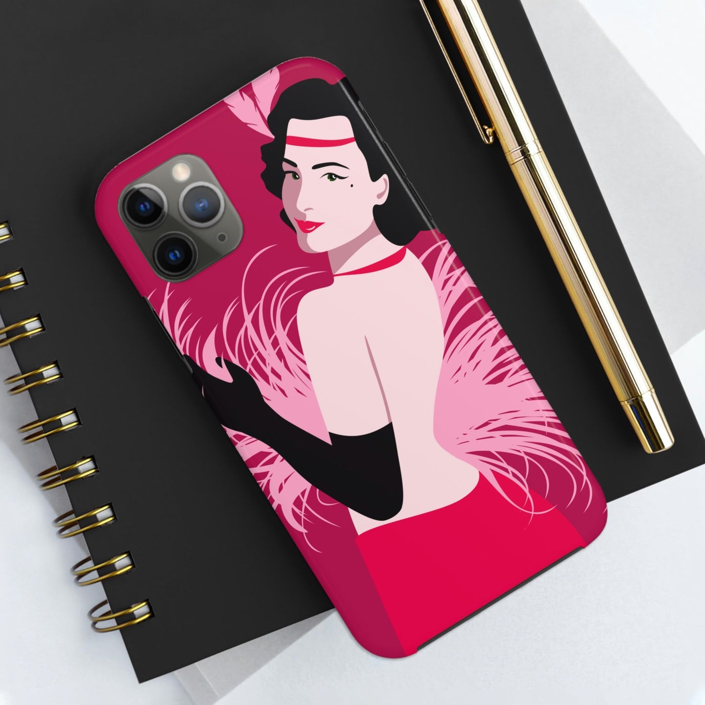 Step Back in Time with Retro Woman 40s Style Tough Phone Cases Case-Mate Ichaku [Perfect Gifts Selection]