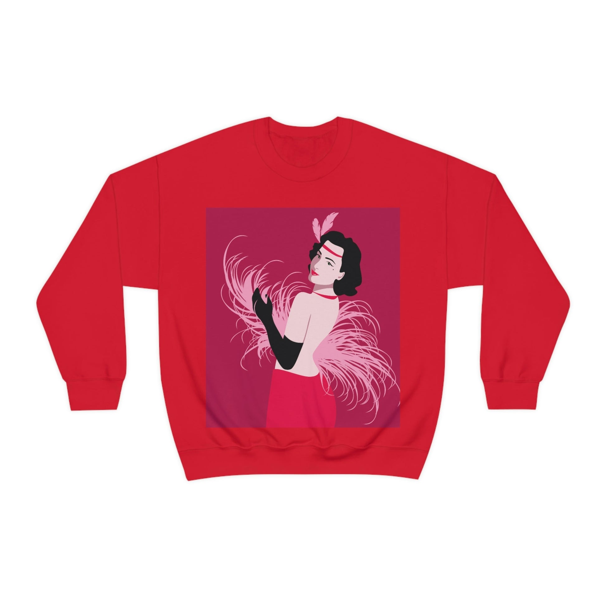 Step Back in Time with Retro Woman 40s Style Unisex Heavy Blend™ Crewneck Sweatshirt Ichaku [Perfect Gifts Selection]