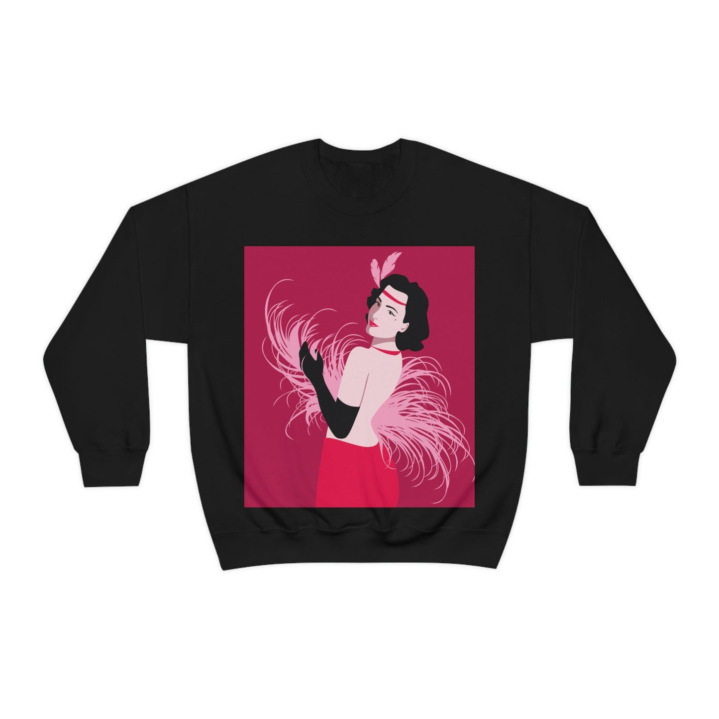 Step Back in Time with Retro Woman 40s Style Unisex Heavy Blend™ Crewneck Sweatshirt Ichaku [Perfect Gifts Selection]