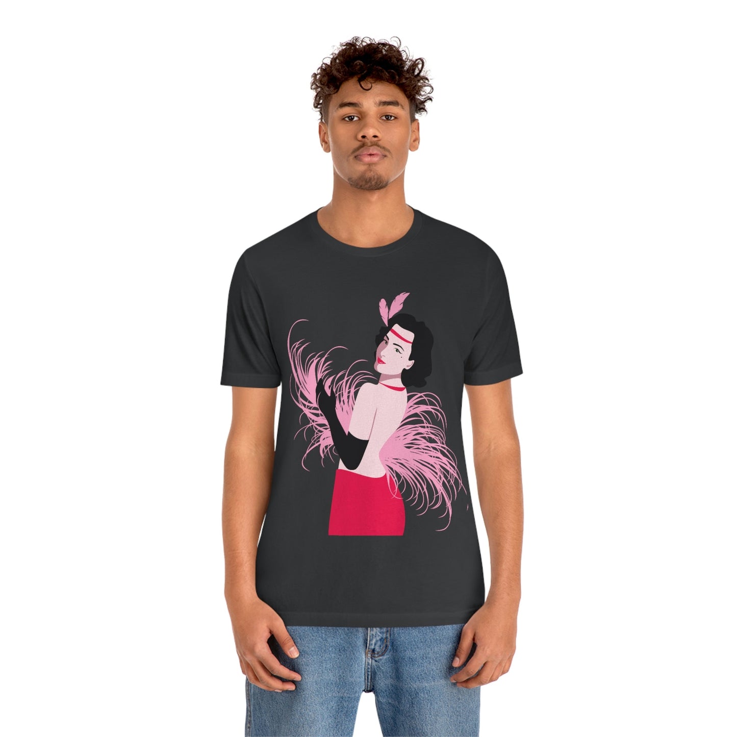 Step Back in Time with Retro Woman 40s Style Unisex Jersey Short Sleeve T-Shirt Ichaku [Perfect Gifts Selection]