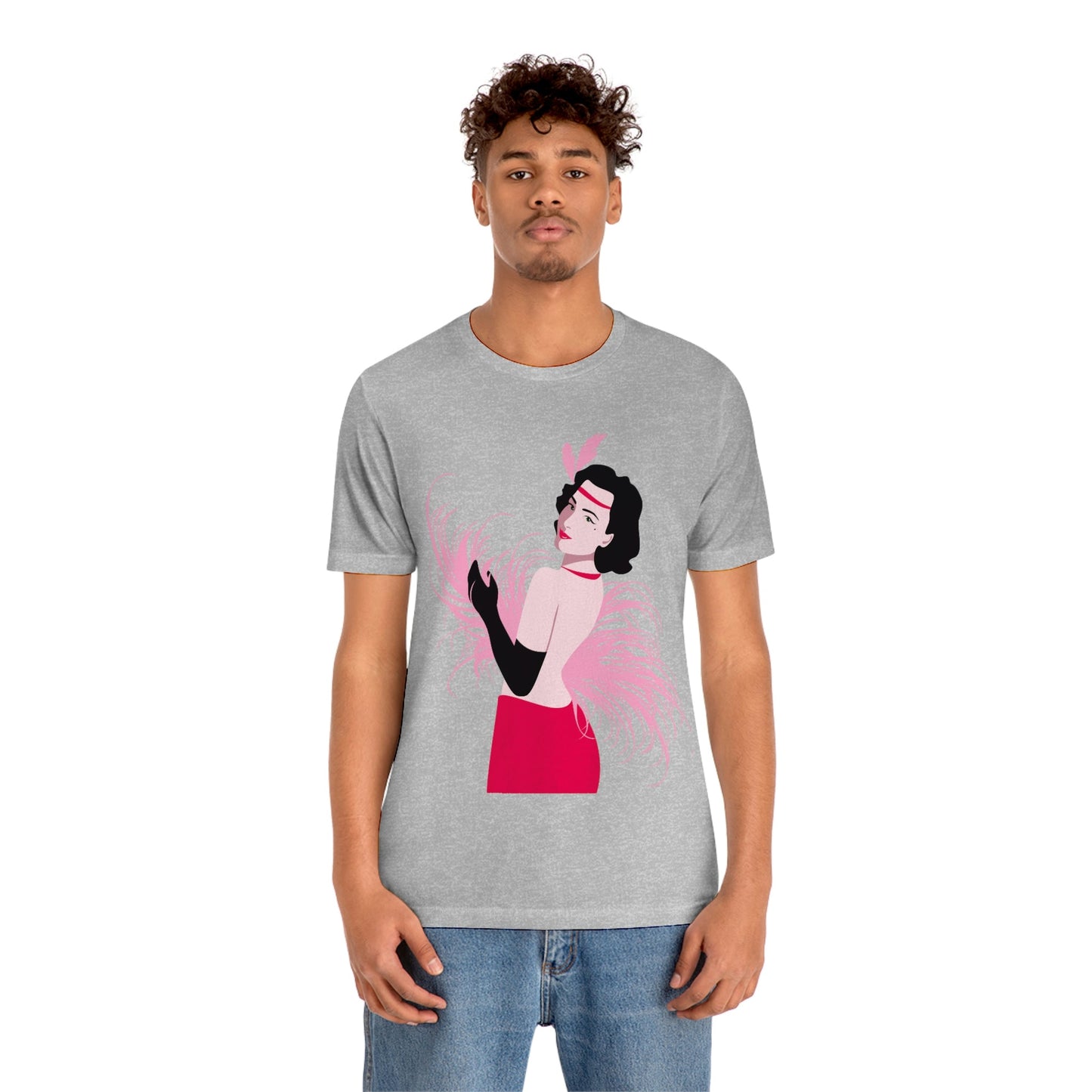 Step Back in Time with Retro Woman 40s Style Unisex Jersey Short Sleeve T-Shirt Ichaku [Perfect Gifts Selection]