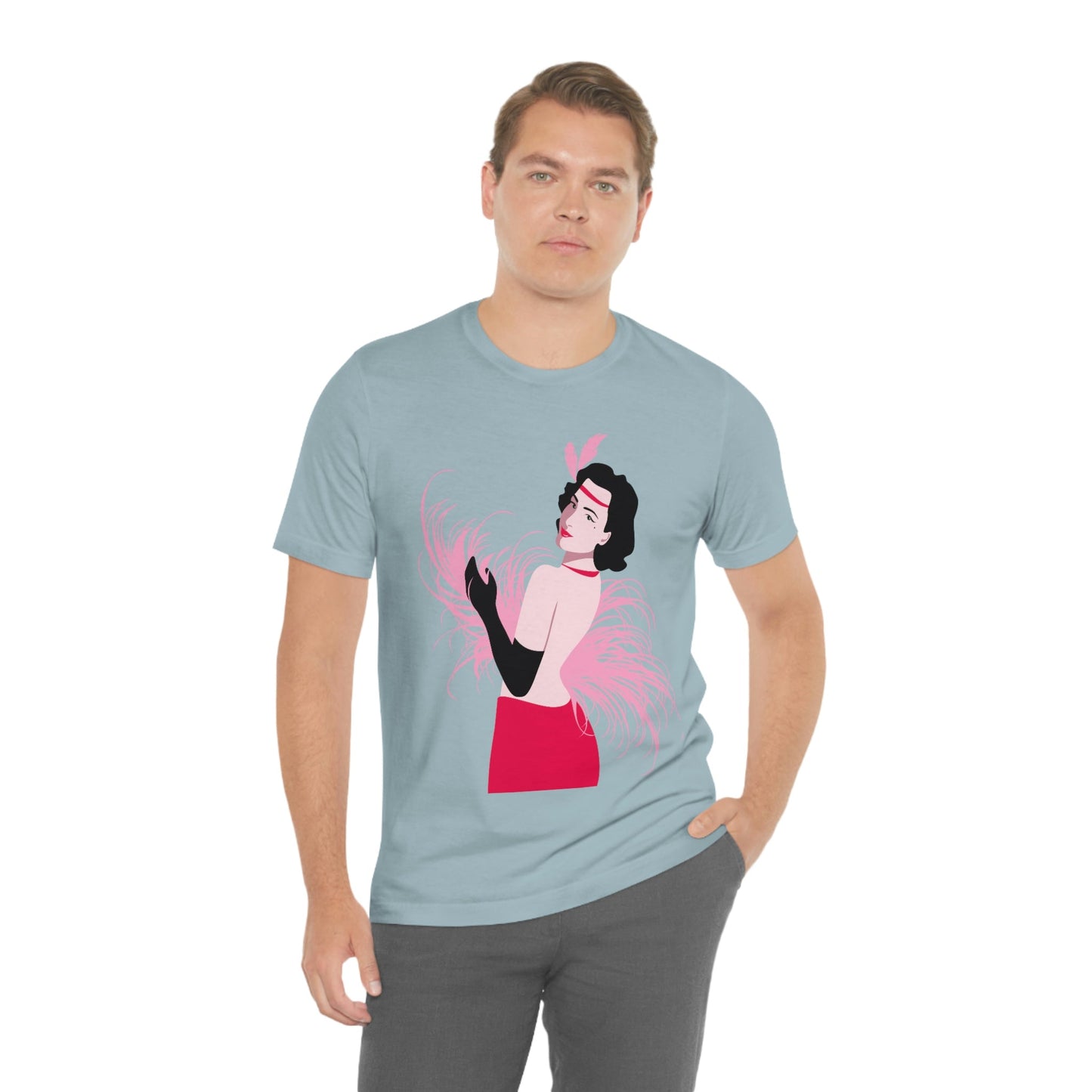 Step Back in Time with Retro Woman 40s Style Unisex Jersey Short Sleeve T-Shirt Ichaku [Perfect Gifts Selection]