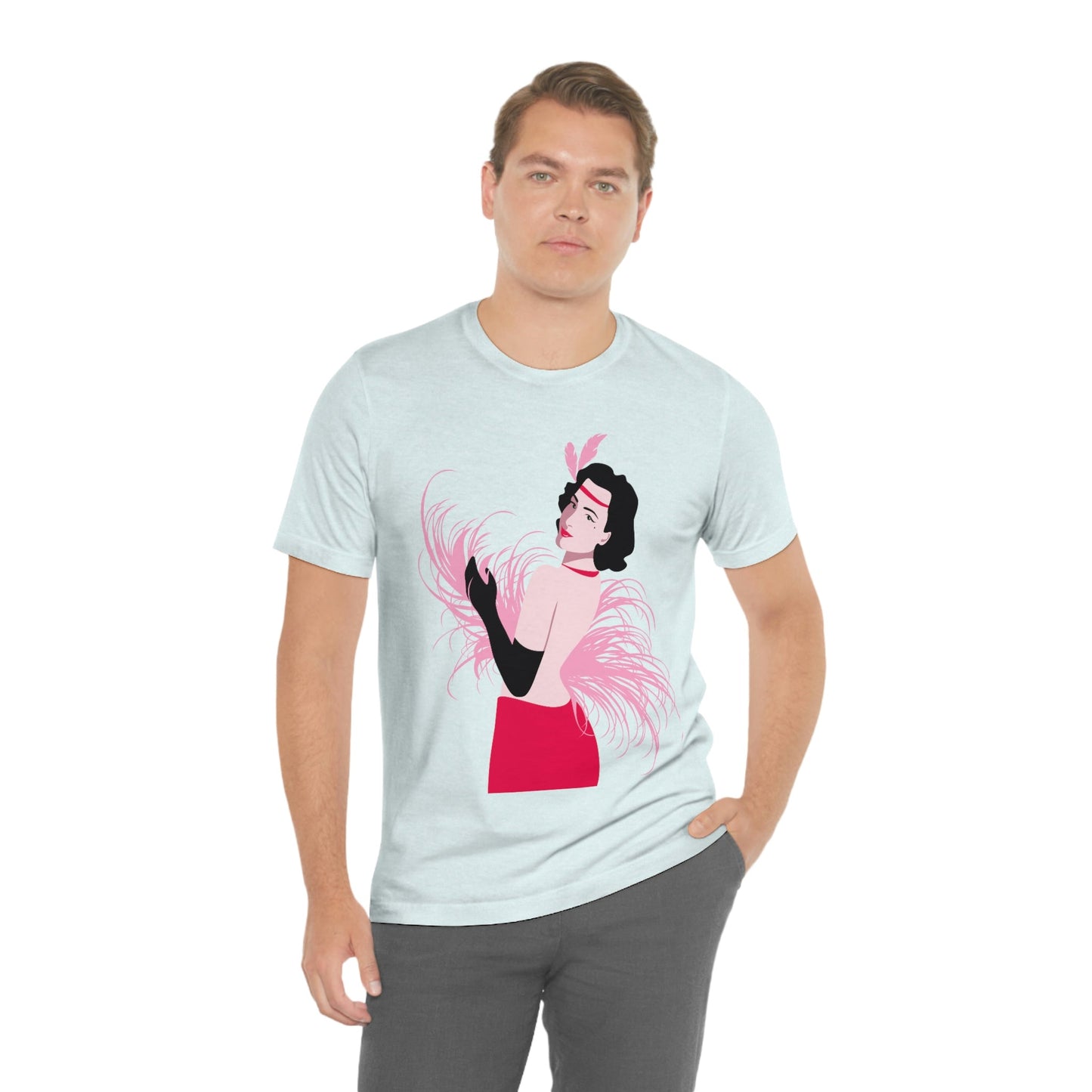 Step Back in Time with Retro Woman 40s Style Unisex Jersey Short Sleeve T-Shirt Ichaku [Perfect Gifts Selection]