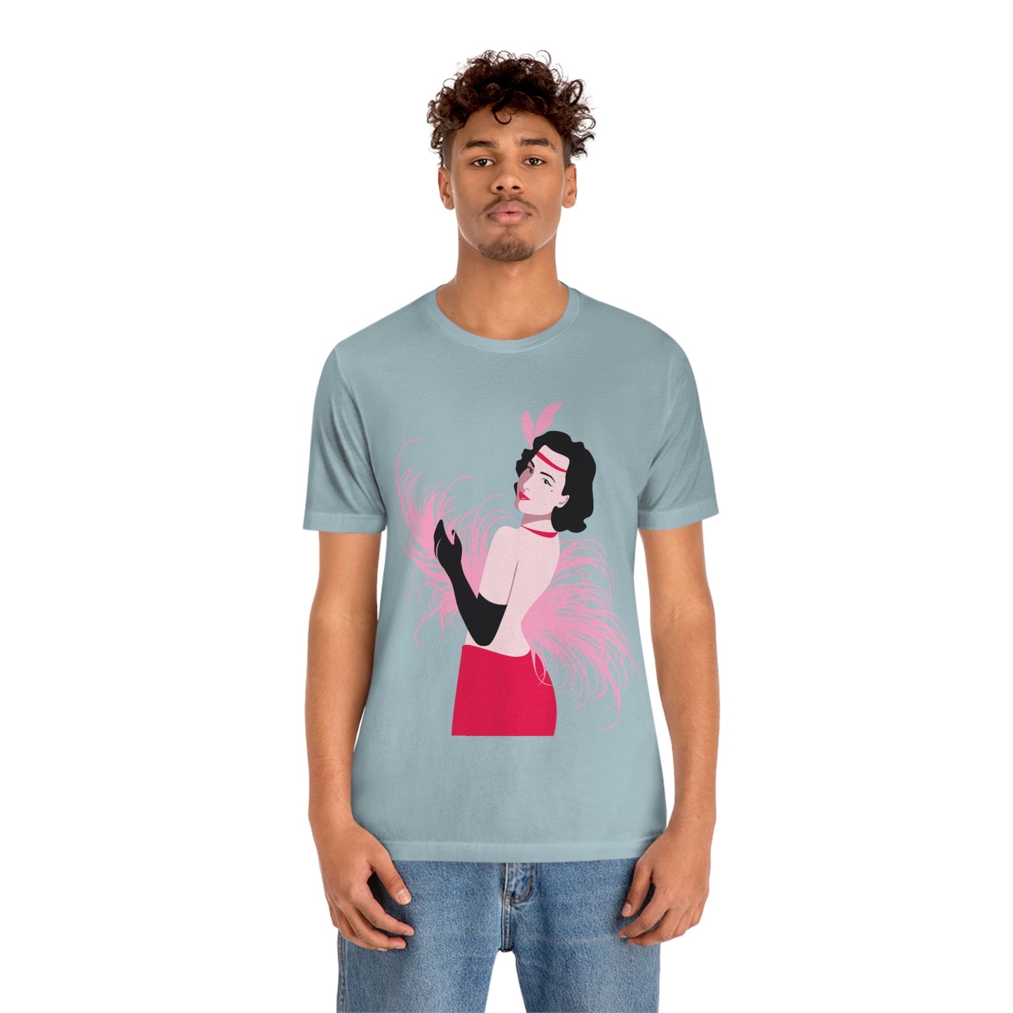 Step Back in Time with Retro Woman 40s Style Unisex Jersey Short Sleeve T-Shirt Ichaku [Perfect Gifts Selection]