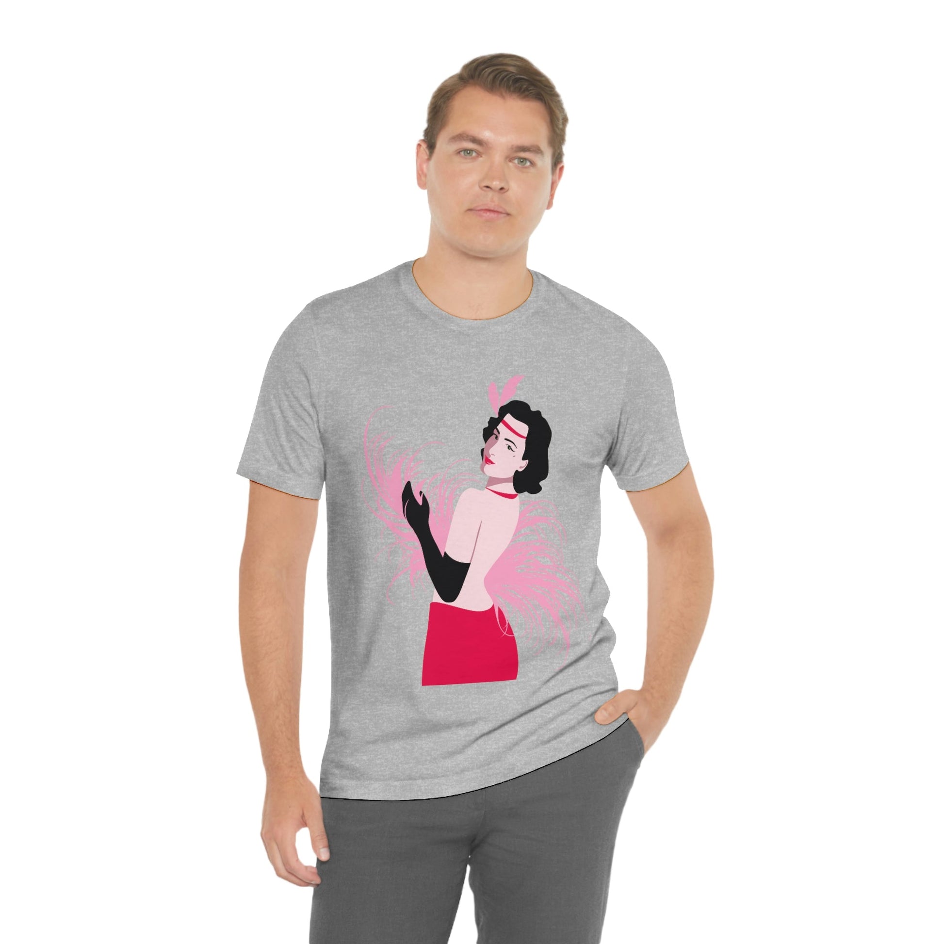 Step Back in Time with Retro Woman 40s Style Unisex Jersey Short Sleeve T-Shirt Ichaku [Perfect Gifts Selection]