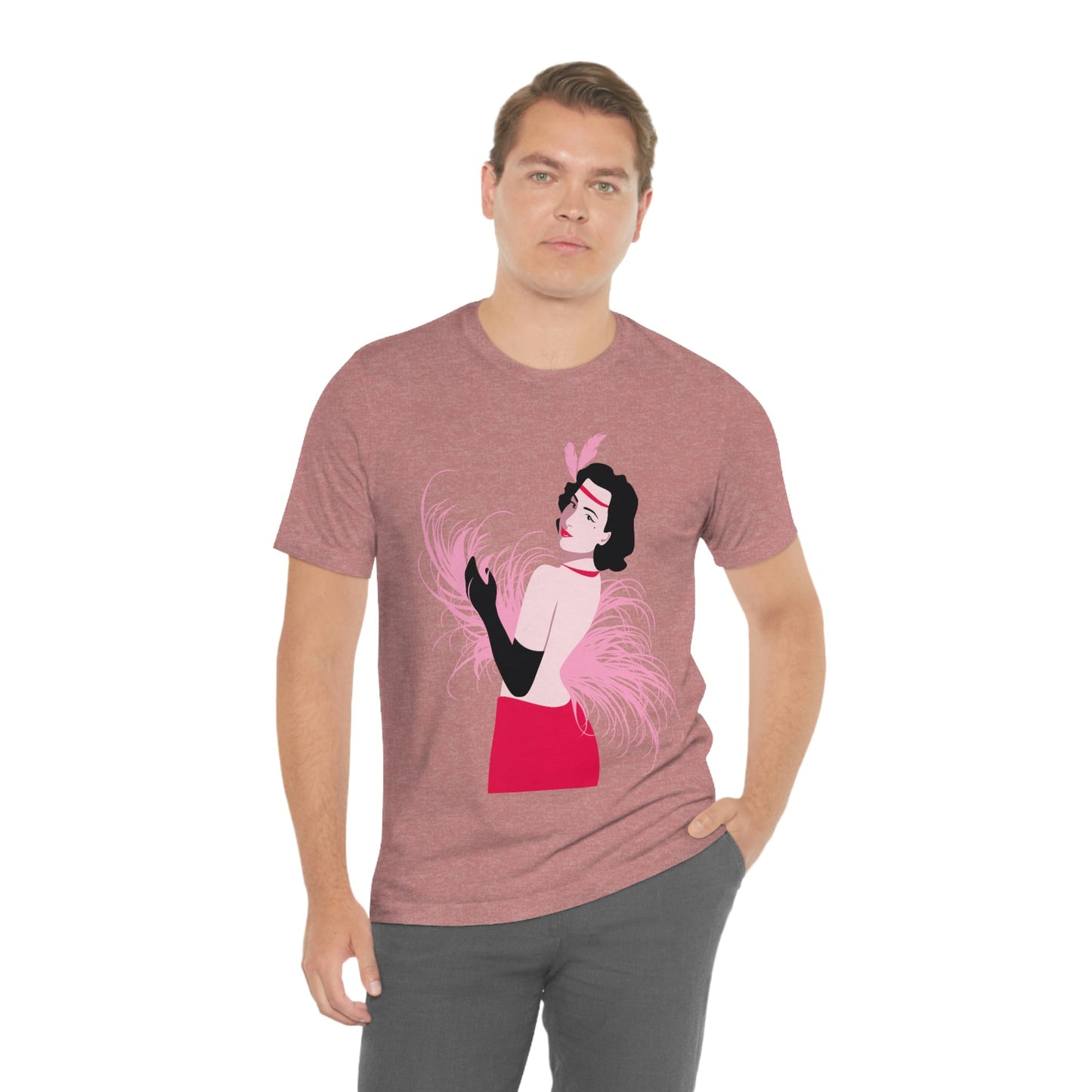 Step Back in Time with Retro Woman 40s Style Unisex Jersey Short Sleeve T-Shirt Ichaku [Perfect Gifts Selection]