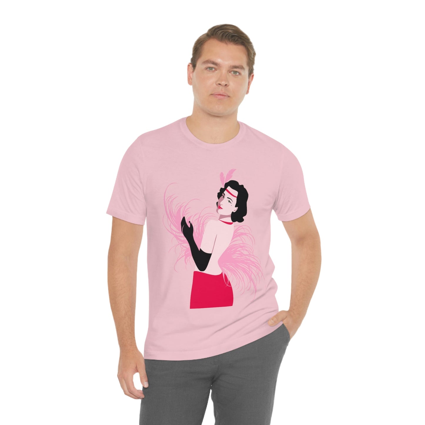 Step Back in Time with Retro Woman 40s Style Unisex Jersey Short Sleeve T-Shirt Ichaku [Perfect Gifts Selection]