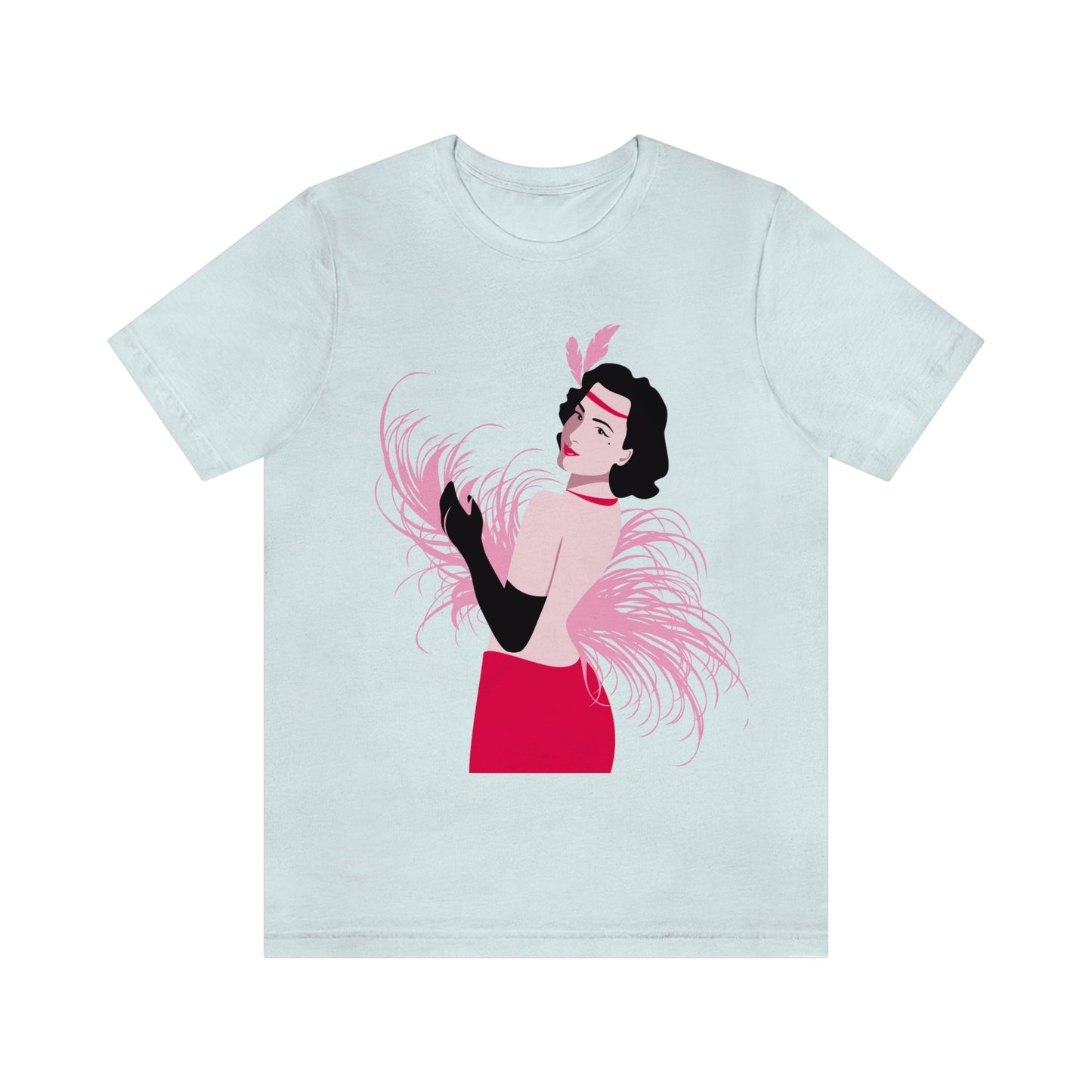 Step Back in Time with Retro Woman 40s Style Unisex Jersey Short Sleeve T-Shirt Ichaku [Perfect Gifts Selection]