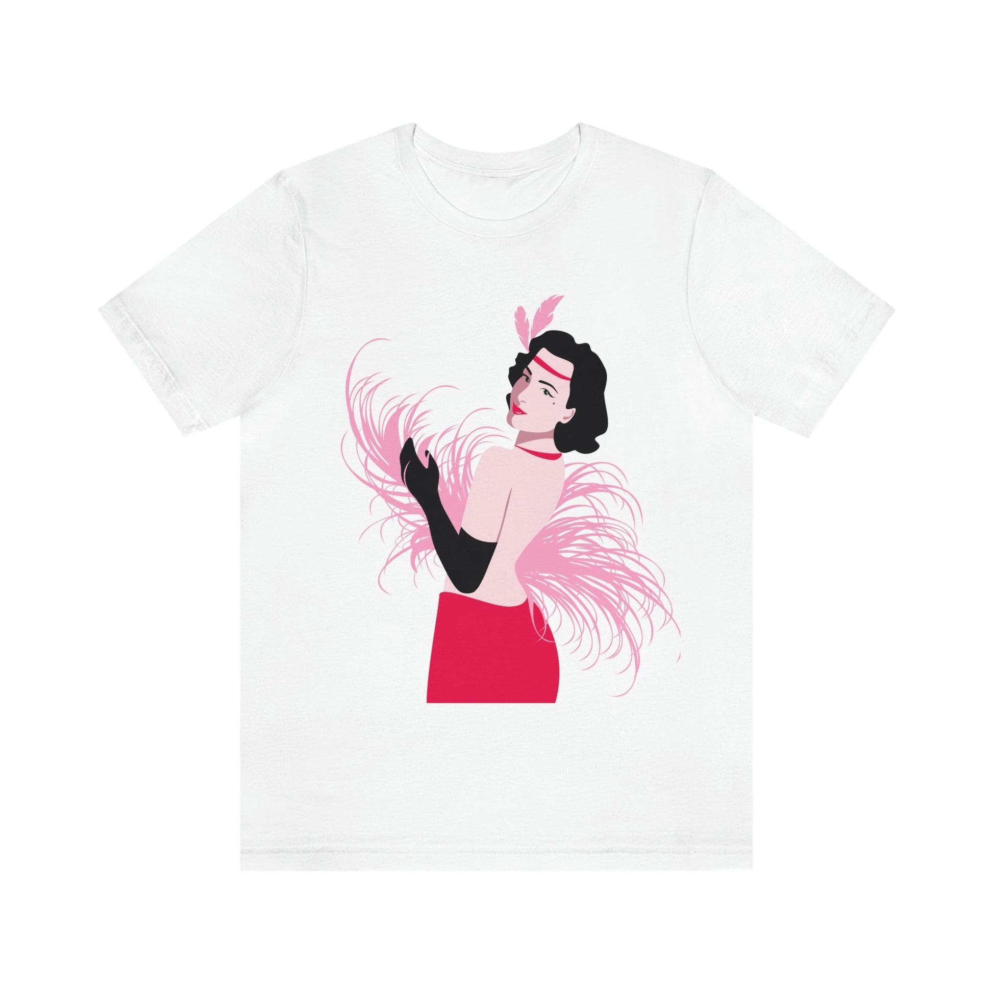 Step Back in Time with Retro Woman 40s Style Unisex Jersey Short Sleeve T-Shirt Ichaku [Perfect Gifts Selection]