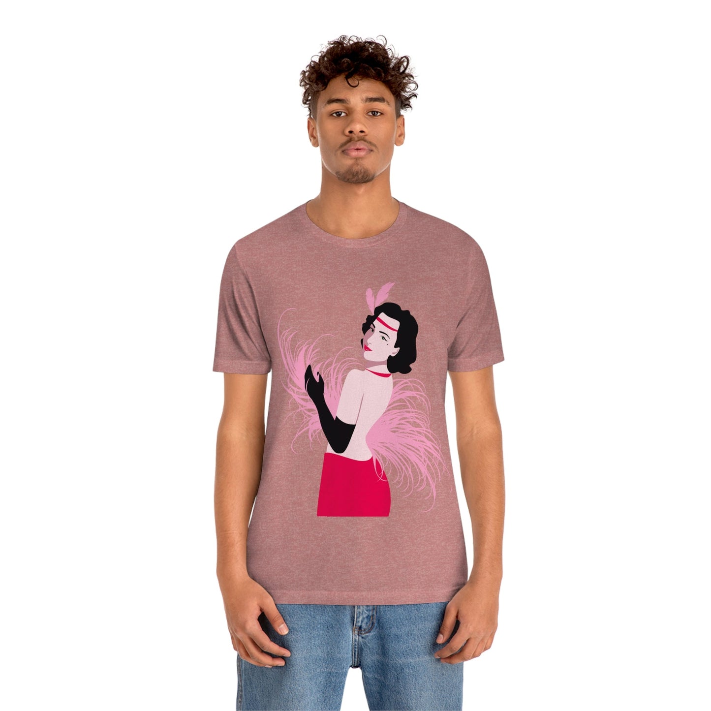 Step Back in Time with Retro Woman 40s Style Unisex Jersey Short Sleeve T-Shirt Ichaku [Perfect Gifts Selection]